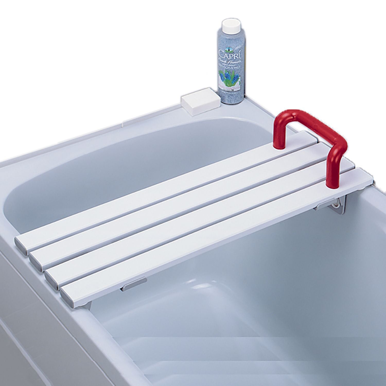 Roma Slatted Bath Board with Support Handle | 66cm