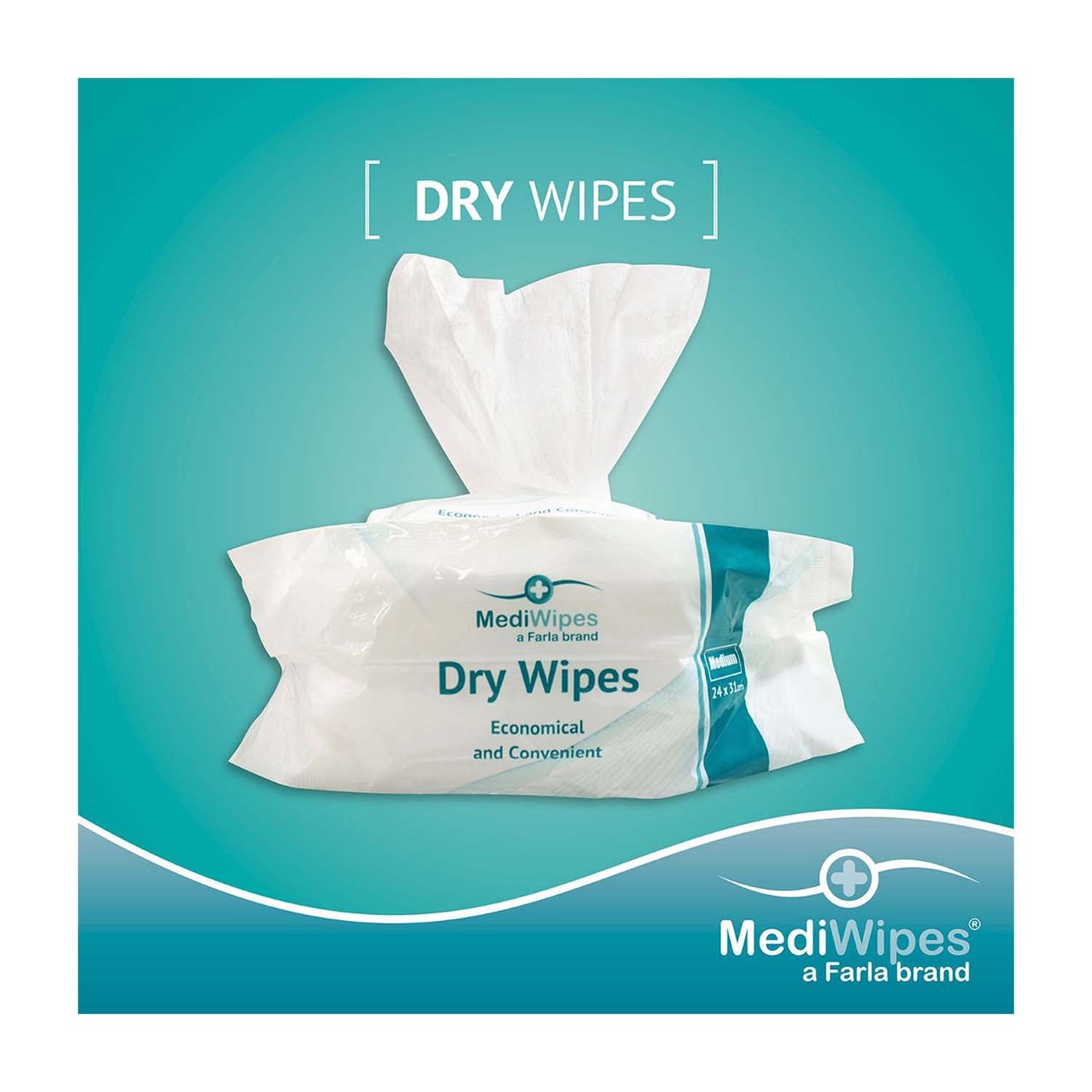 MediWipes Dry Wipes | Medium | Pack of 100