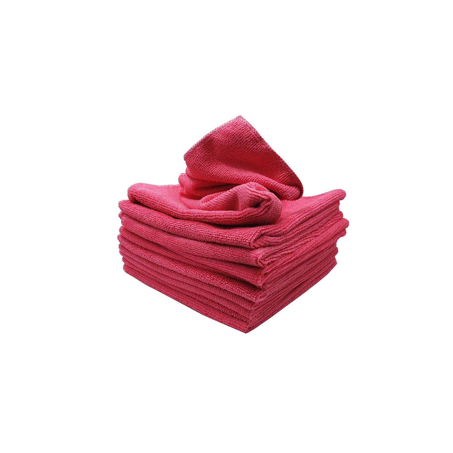 KleenMe Microfibre Cleaning Cloths | Red | Pack of 10