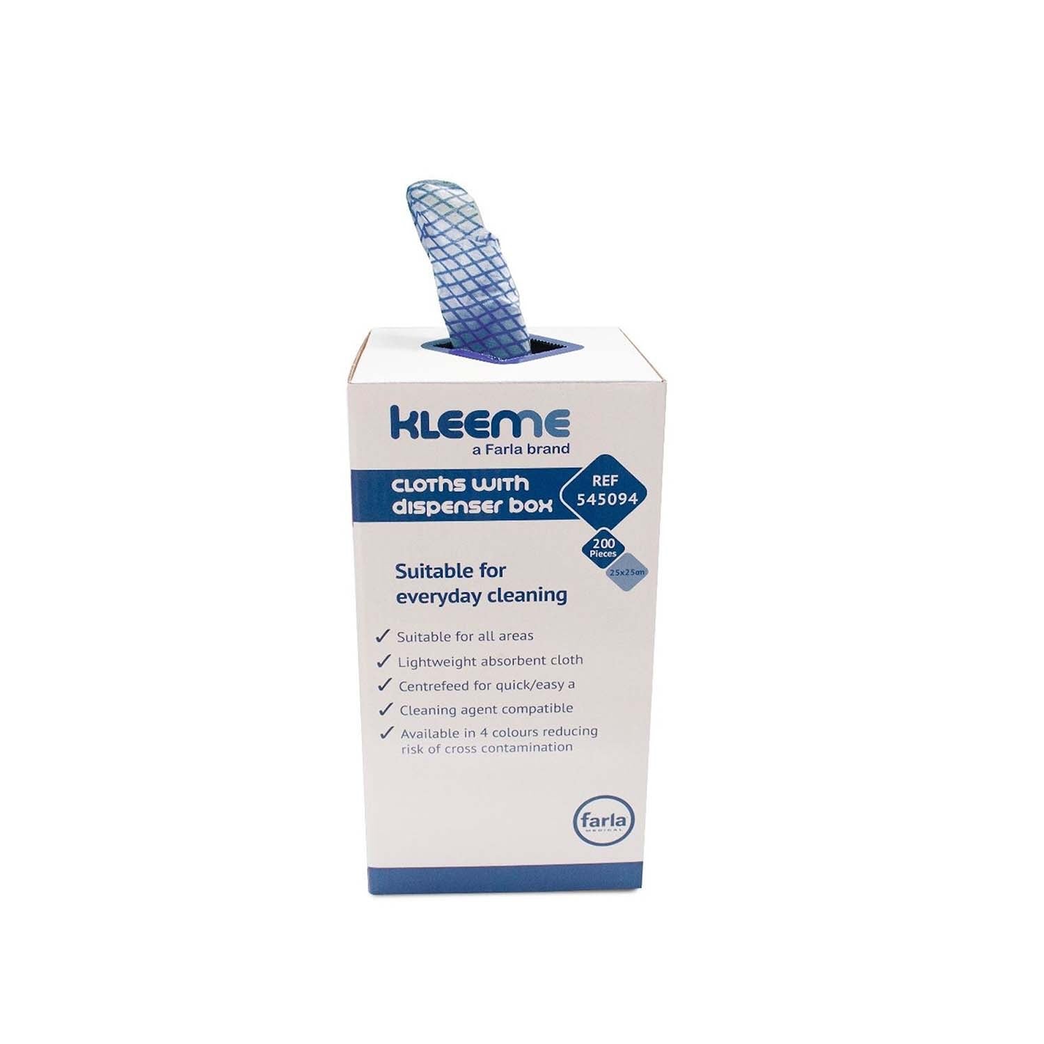 KleenMe Cloths with Dispenser Box | Blue | Pack of 200