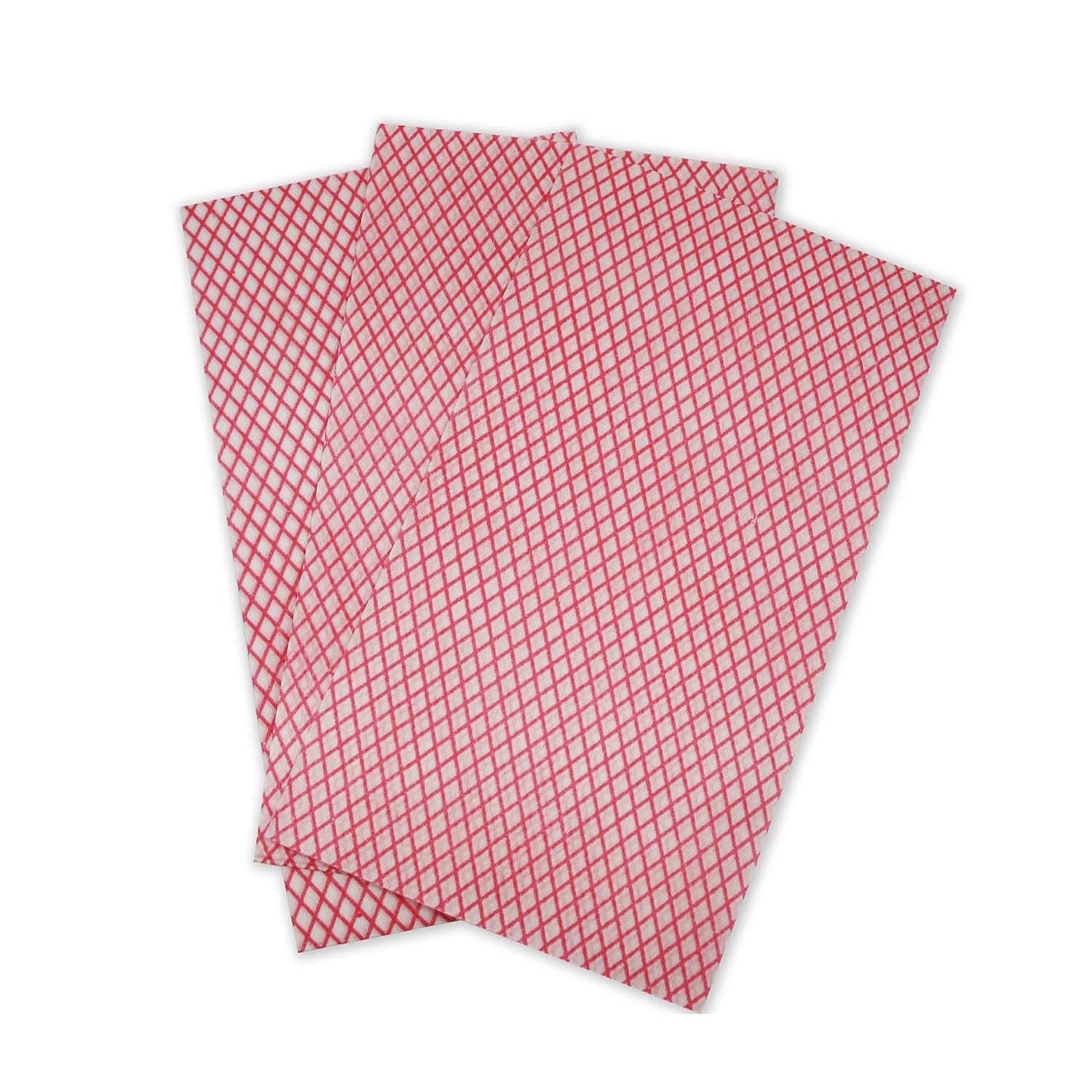 KleenMe Super Absorbent  Cloths | Red | Pack of 10