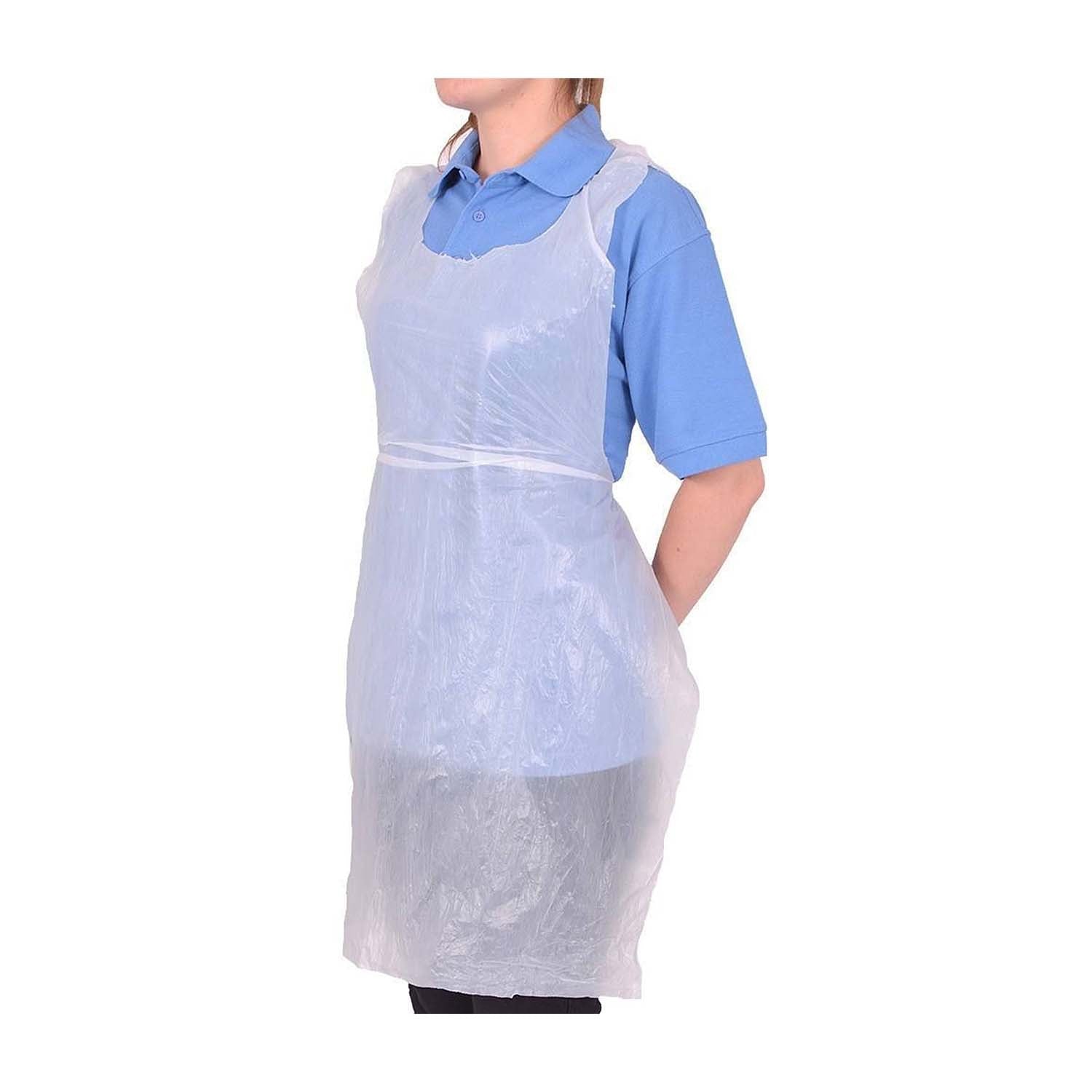 KleenMe Disposable Flat Aprons | Virgin HDPE | White | Pack of 100
