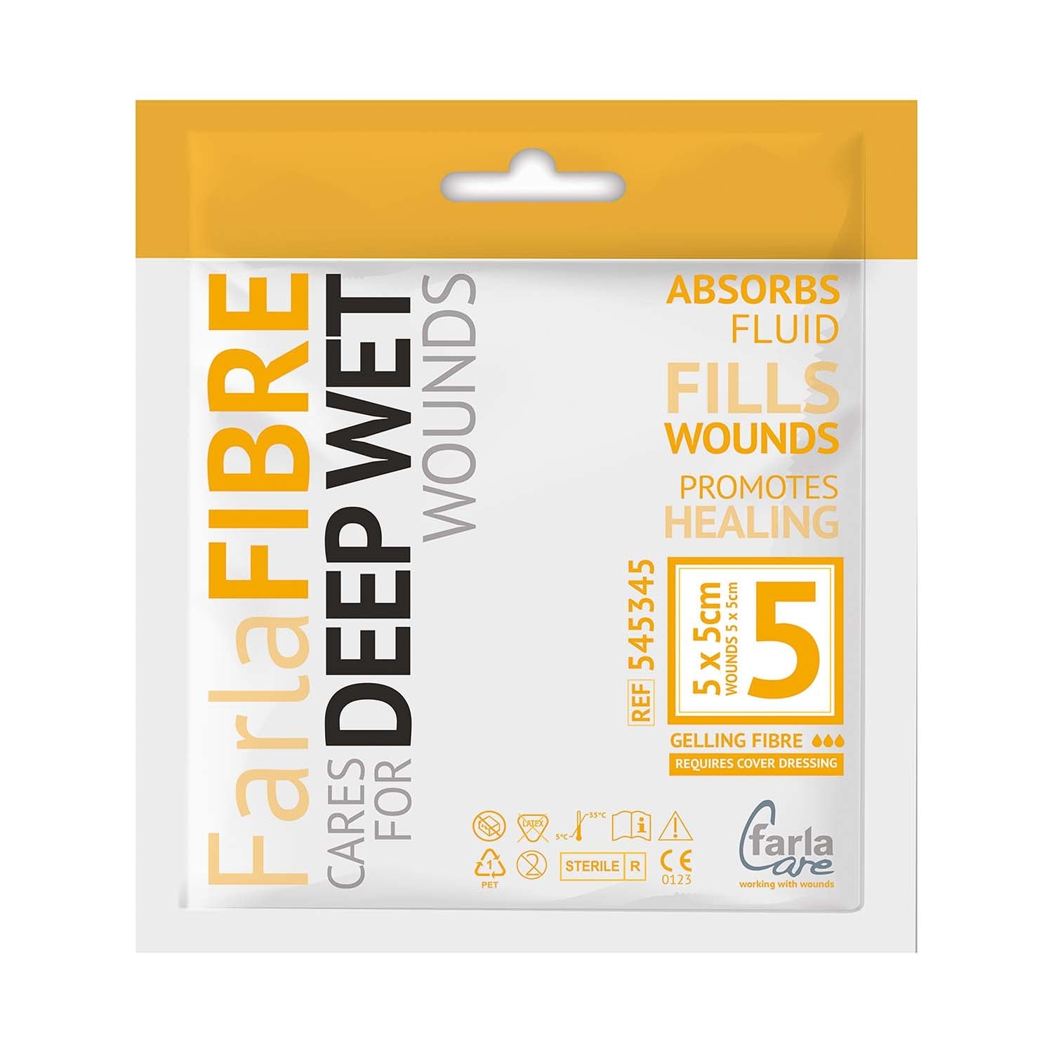 FarlaFIBRE Gelling Fibre | 5 x 5cm | Pack of 5 | Short Expiry Date