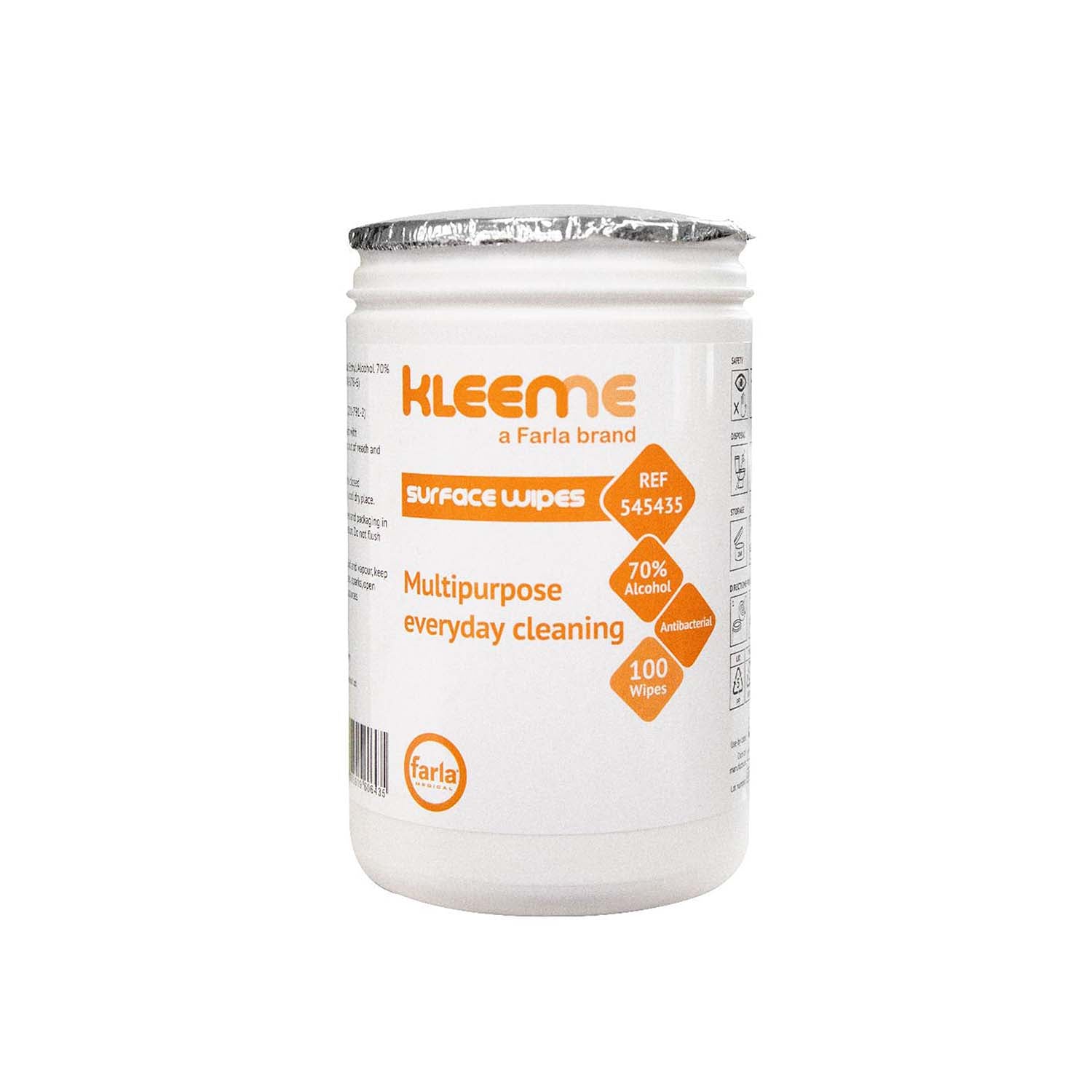 KleenMe | Surface Disinfection Wipes | 70% Alcohol | Tub of 100 (2)