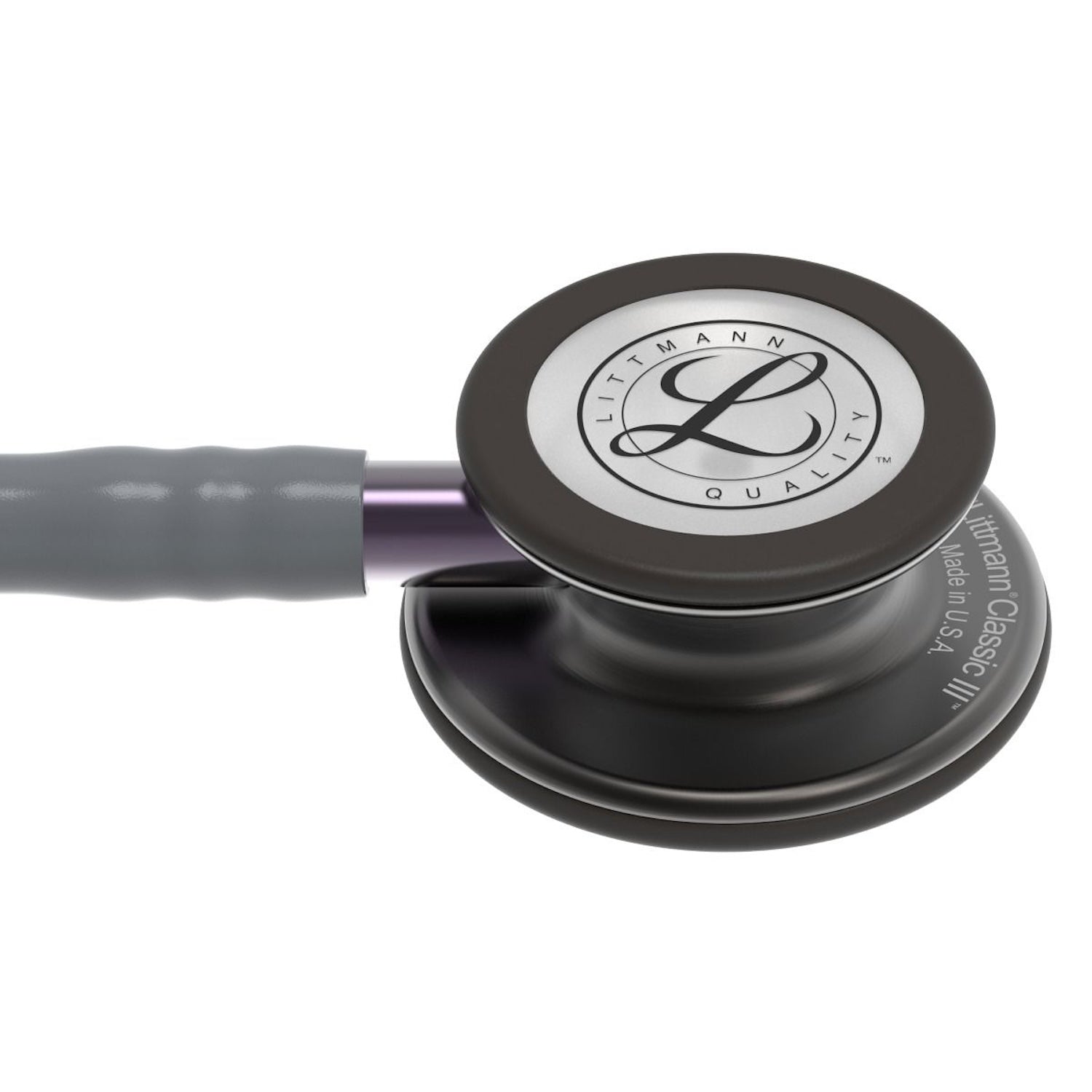 3M Littmann Classic III Stethoscope | Smoke Edition | Grey Tube, Violet Grey Stem (3)