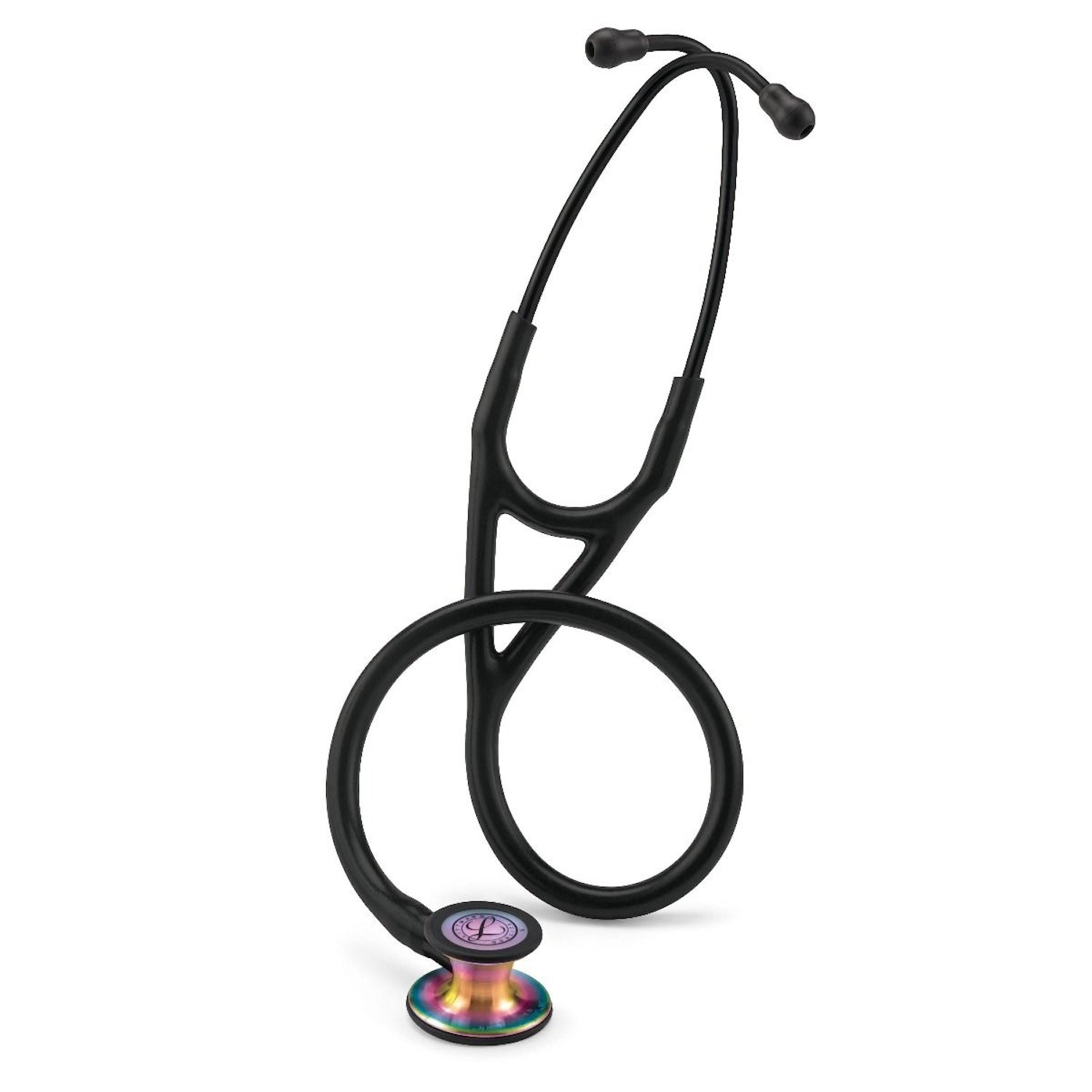 3M Littmann Cardiology IV Stethoscope | Rainbow-Finish Chestpiece | Black Tube | 27 Inch