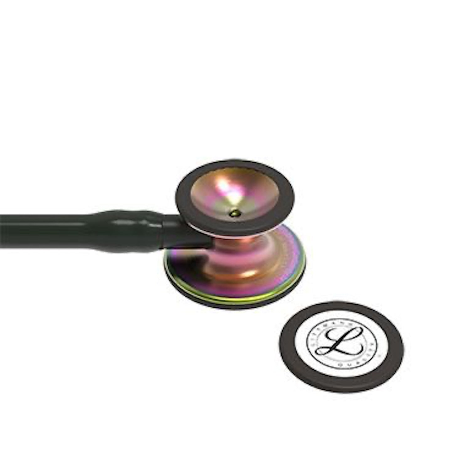 3M Littmann Cardiology IV Stethoscope | Rainbow-Finish Chestpiece | Black Tube | 27 Inch (3)