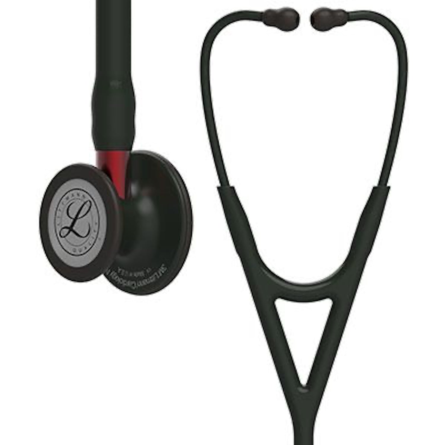 3M Littmann Cardiology IV Stethoscope | Black Edition | Black Tube | Red Stem