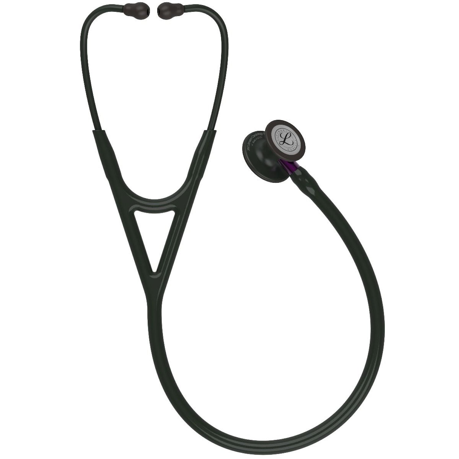 3M Littmann Cardiology IV Stethoscope | Black Edition | Black Tube | Violet Stem (1)
