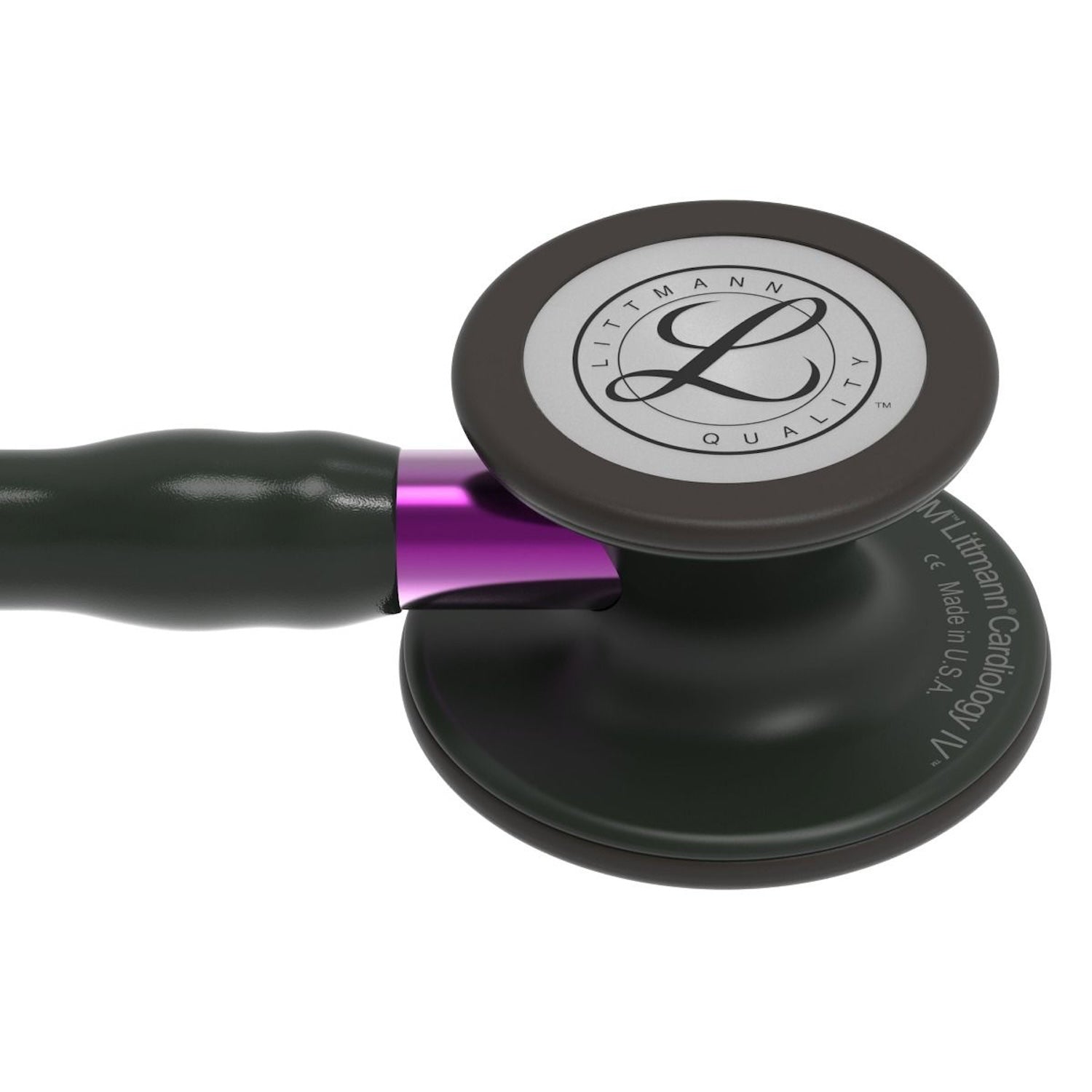 3M Littmann Cardiology IV Stethoscope | Black Edition | Black Tube | Violet Stem (3)