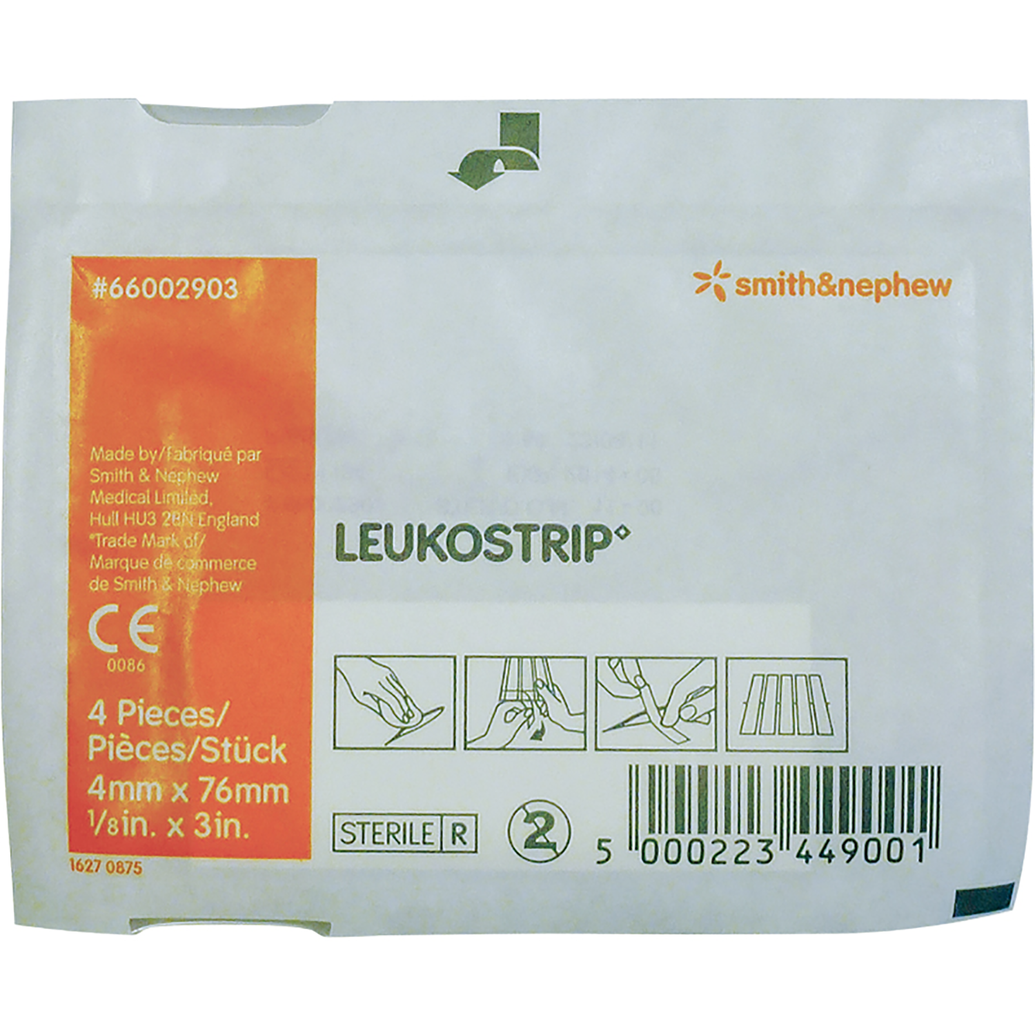 Leukostrip Skin Closure Strips | 4 x 76mm | 4 Strips | Pack of 50