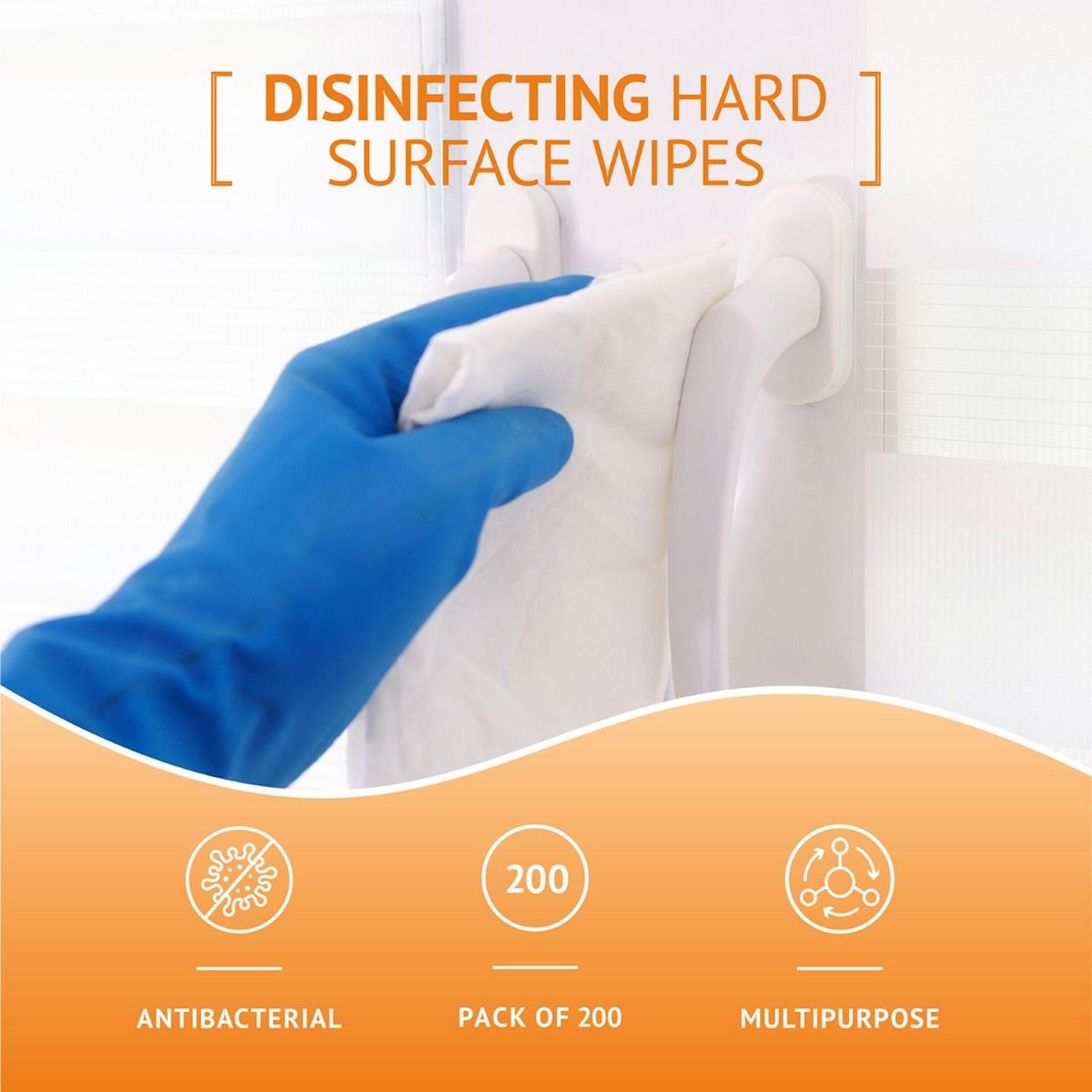 MediWipes Disinfecting Alcohol Based Hard Surface Wipes | Large | Pack of 200 (4)