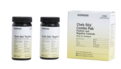 Siemens Clinitek Chek-Stix Control Sticks | Pack of 25 (+ / -)