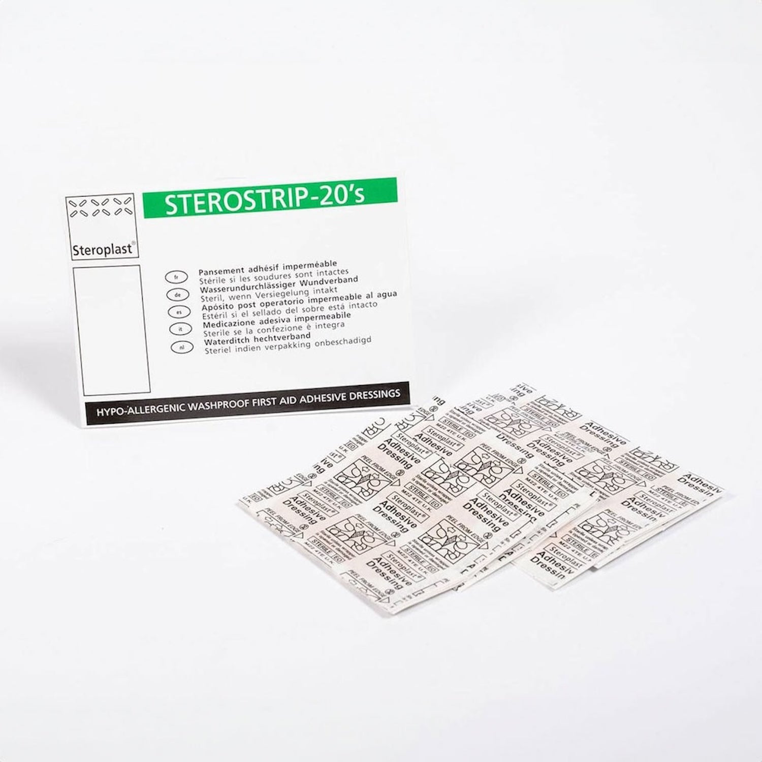 Sterostrip Hypoallergenic Washproof Plasters | 7.5 x 2cm | Pack of 100 (1)