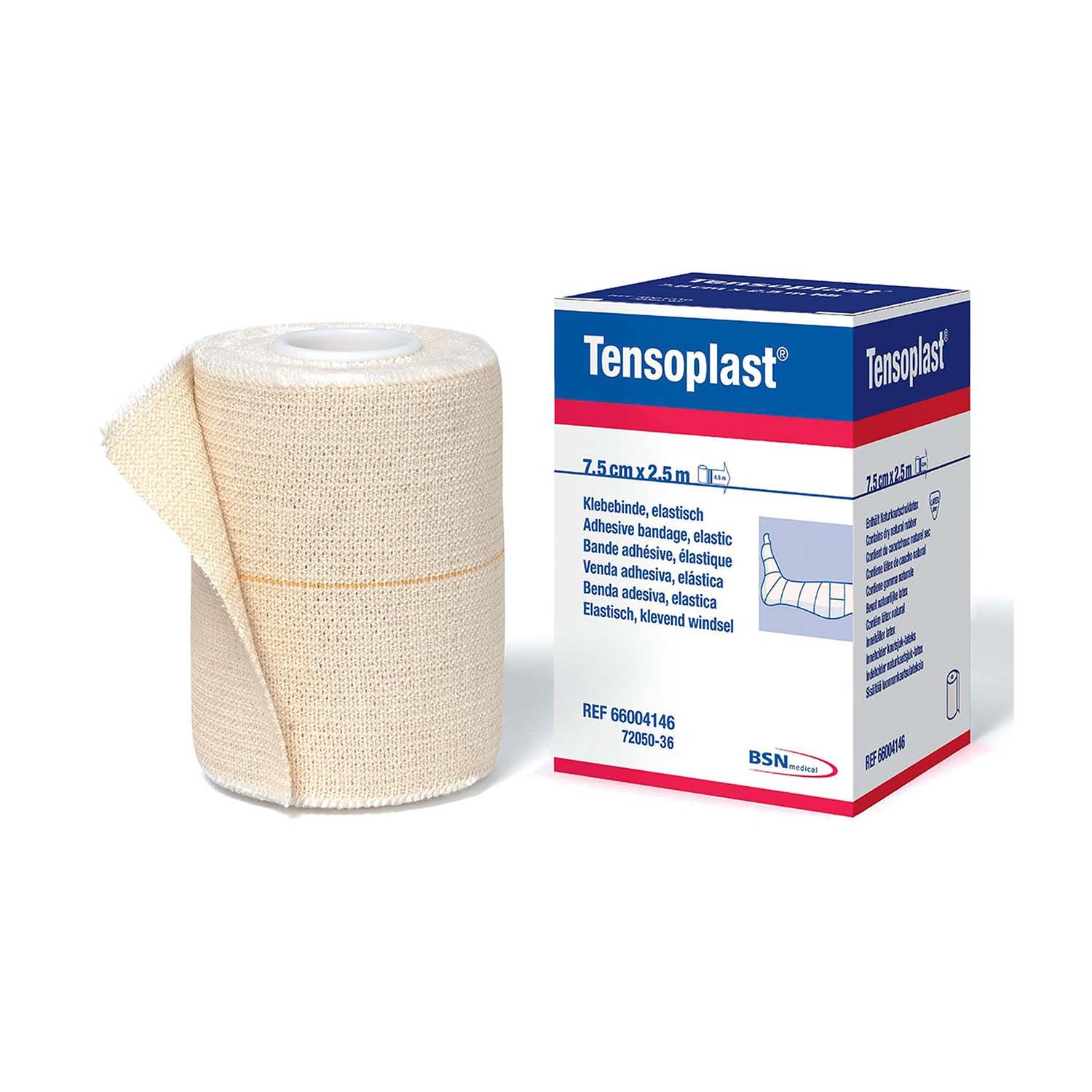 Tensoplast Elastic Adhesive Bandage | 7.5cm x 4.5m | Stretched