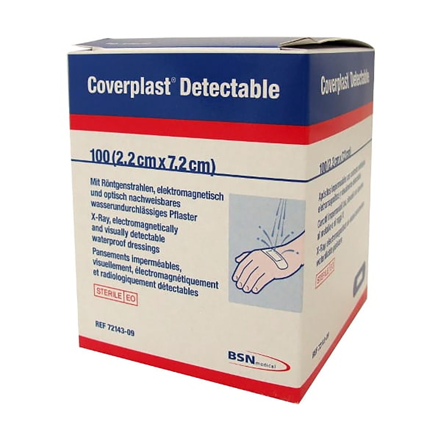 Coverplast Detectable | 7.2 x 2.2cm | Pack of 100