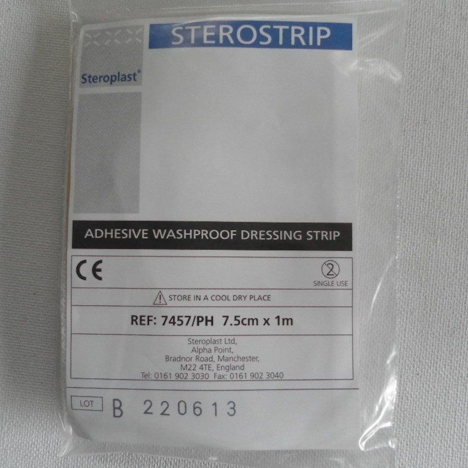 Sterostrip Adhesive Washproof Dressing Strip | 7.5cm x 1m