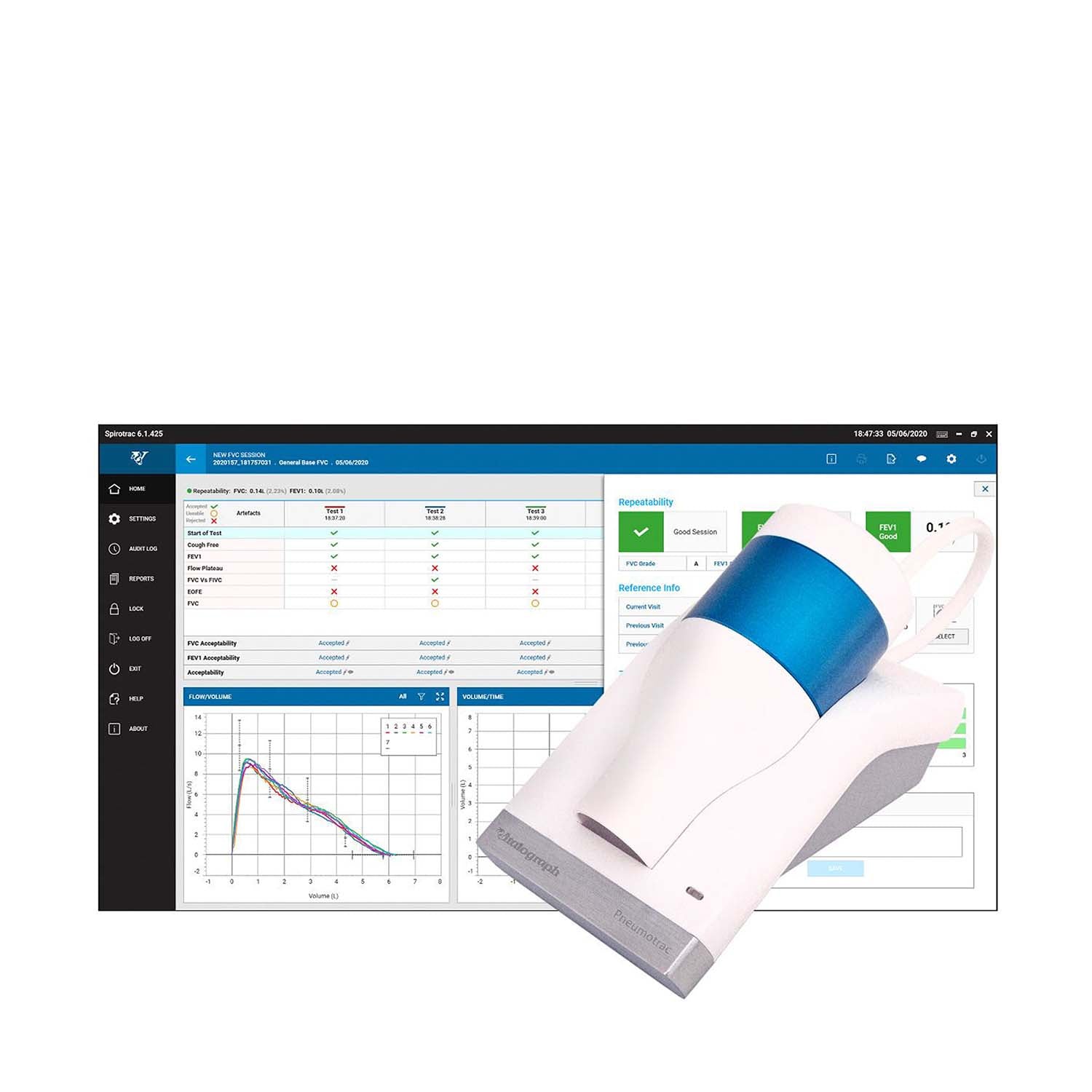 Vitalograph Pneumotrac Spirometer with Spirotrac Software