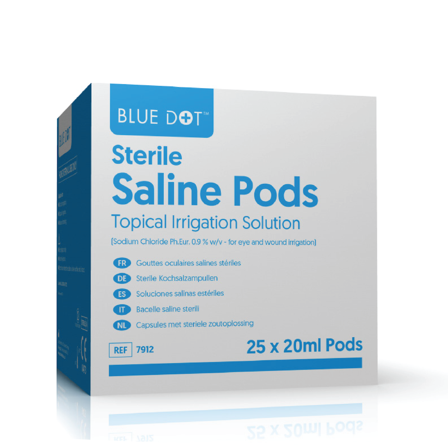 Blue Dot Sterile Saline Pods | 20ml | Pack of 25 (1)