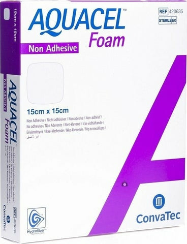 Aquacel Foam Dressing | Non-Adhesive | Sterile | 15 x 15cm | Pack of 5