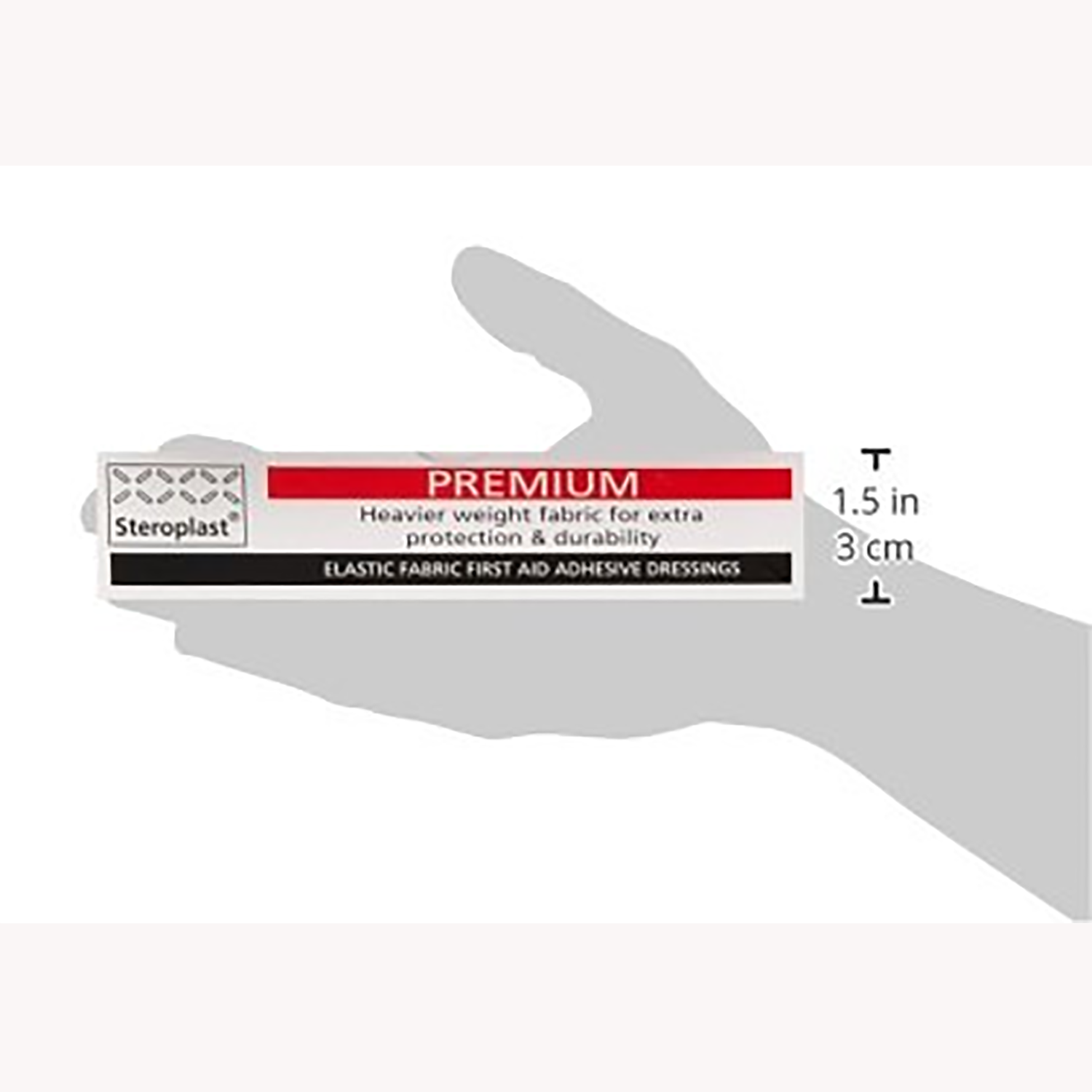 Steroplast Premium Elastic Fabric Plasters | Fingertip | 7.2 x 4.2cm | Pack of 50 (1)