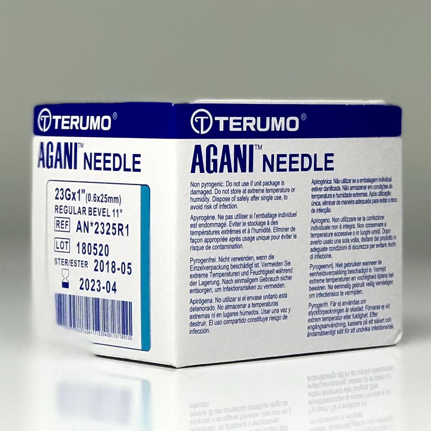 Terumo Agani Hypodermic Needle | Blue 23G x 1" | Pack of 100 (2)