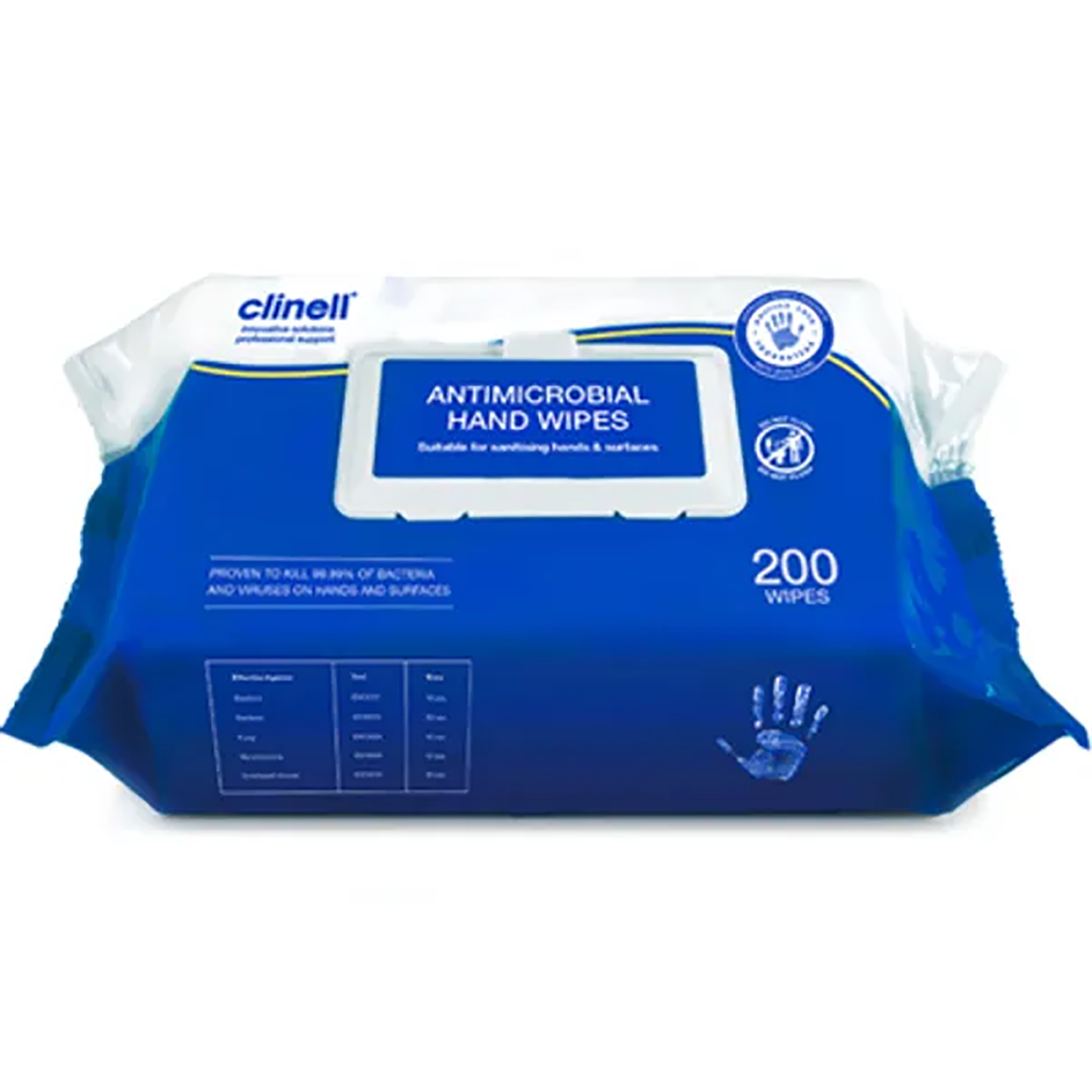 Clinell Antimicrobial Hand Wipes | Pack of 200