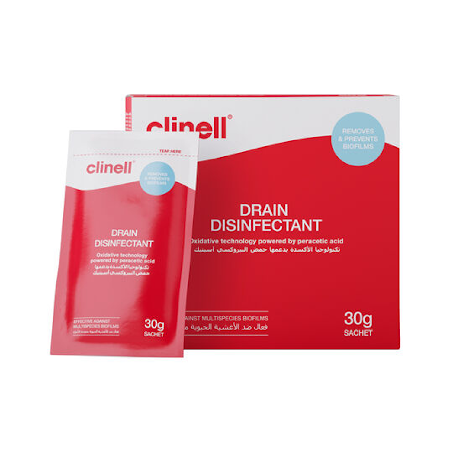 Clinell Drain Disinfectant Sachets | 30g | Pack of 24