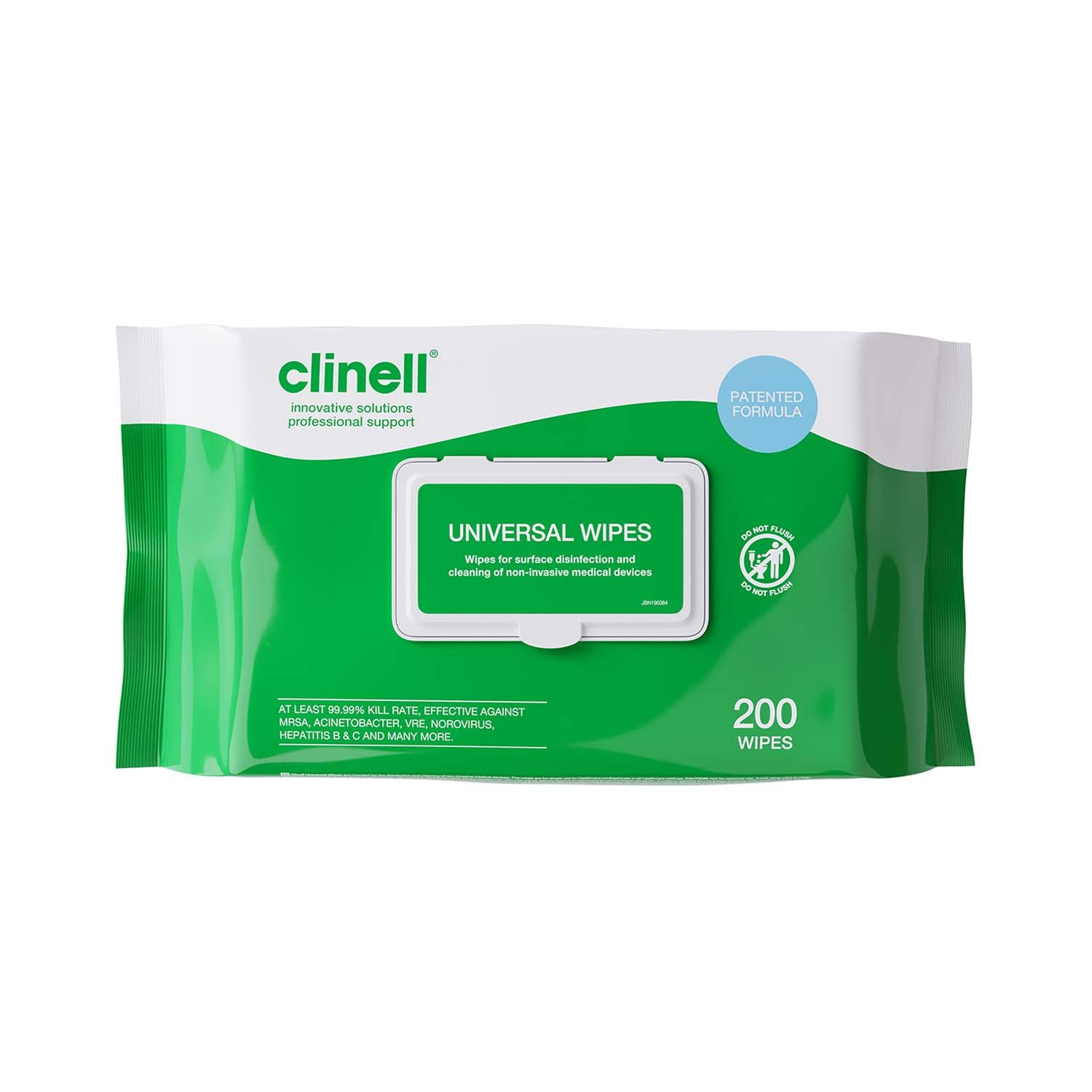 Clinell Universal Sanitising Wipes | 220 x 280mm | Pack of 200