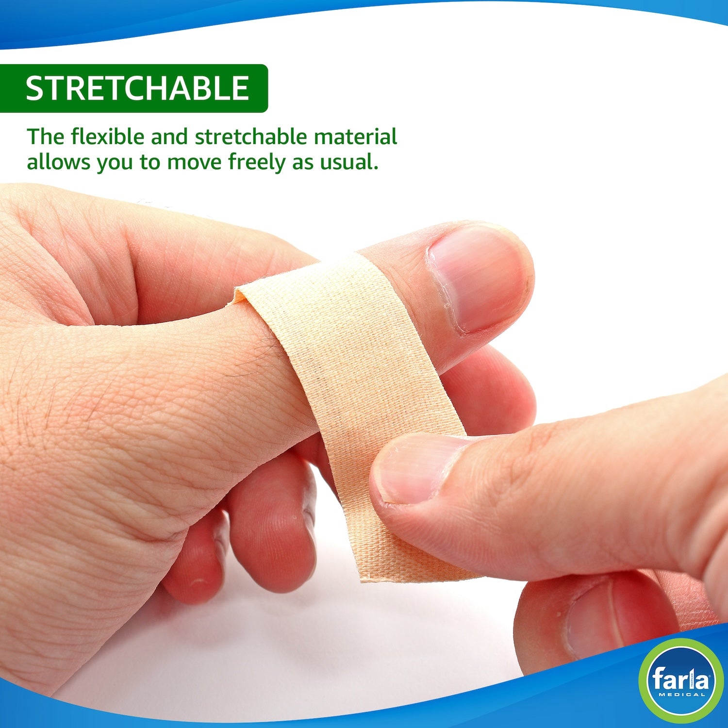 MediRange Assorted Plasters | Stretch Fabric | Pack of 100 (5)