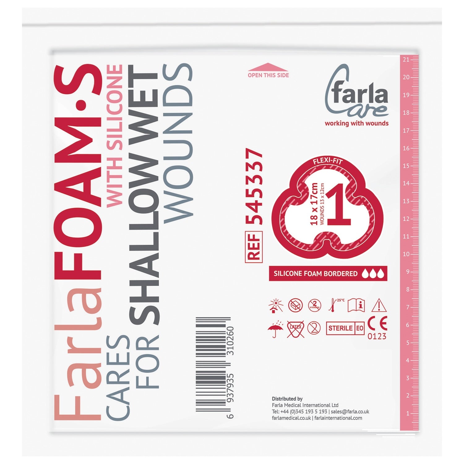 FarlaFOAM S Silicone Foam (Bordered) | Flexi-Fit 17.9 x 17.1cm | Pack of 5 (1)