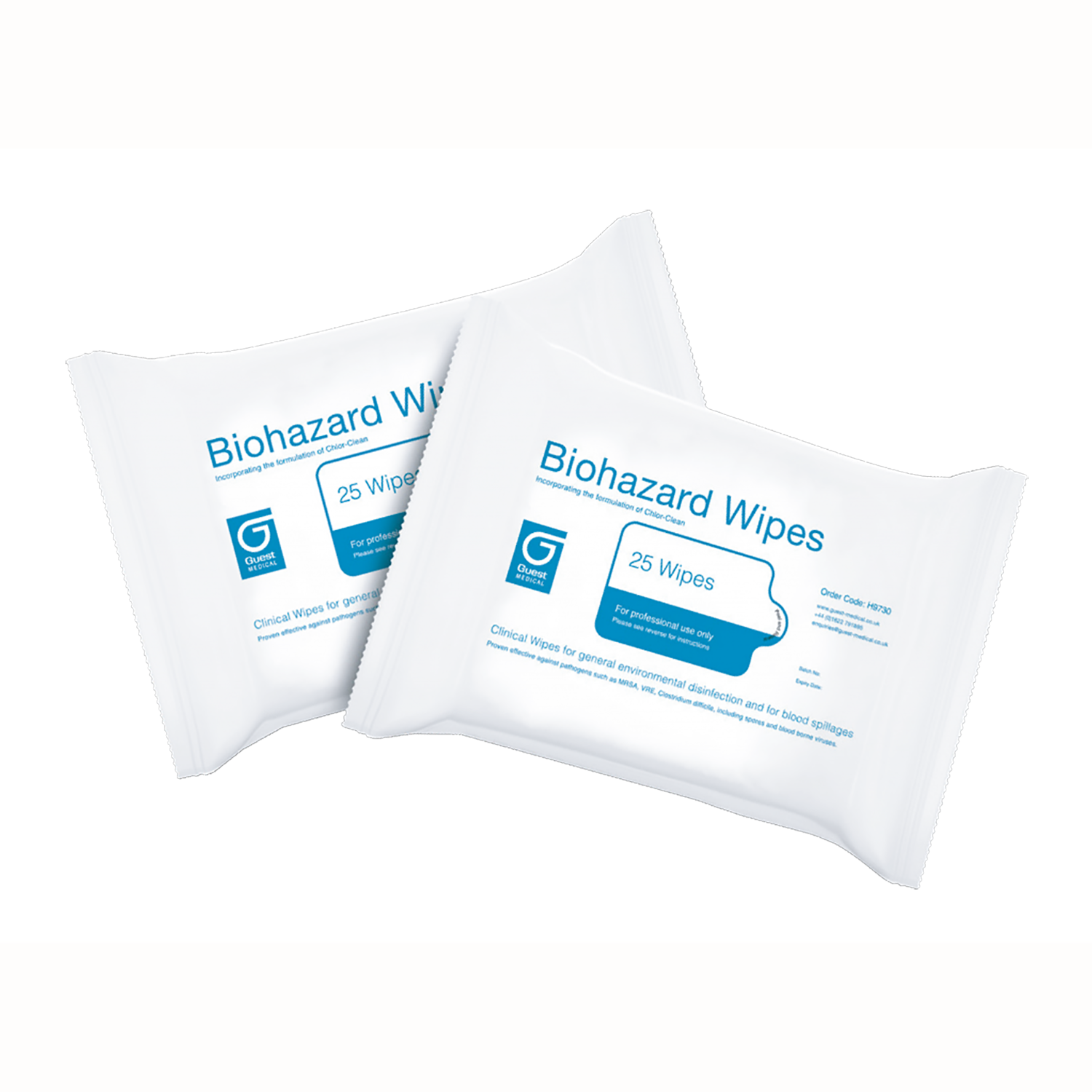 Biohazard Wipes | Pack of 25 Wipes (Single Pack) | Short Expiry Date (1)