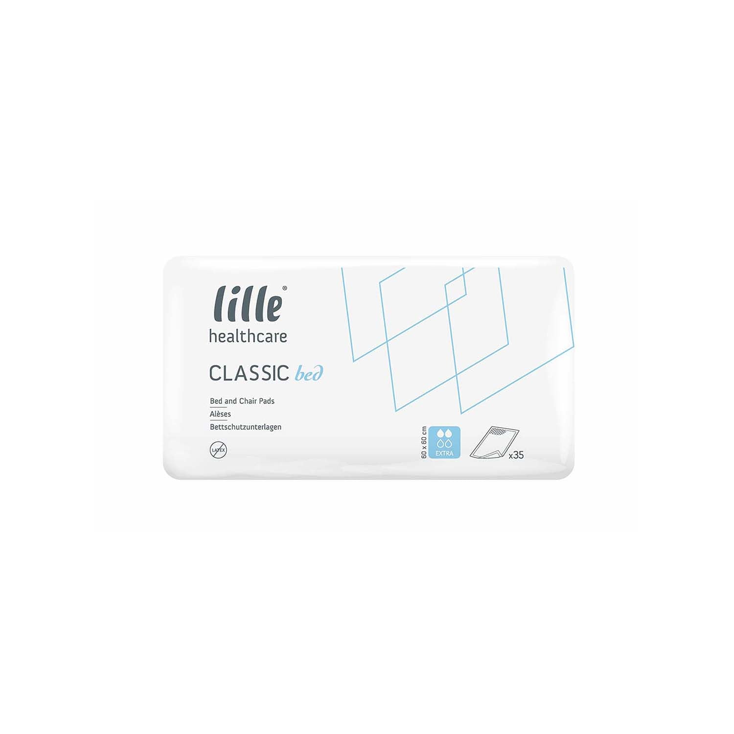 Lille Classic Bed Pads | Disposable Extra | 60 x 60cm | Pack of 35 | Pack fo 210 (6 x 35 Pieces) (1)