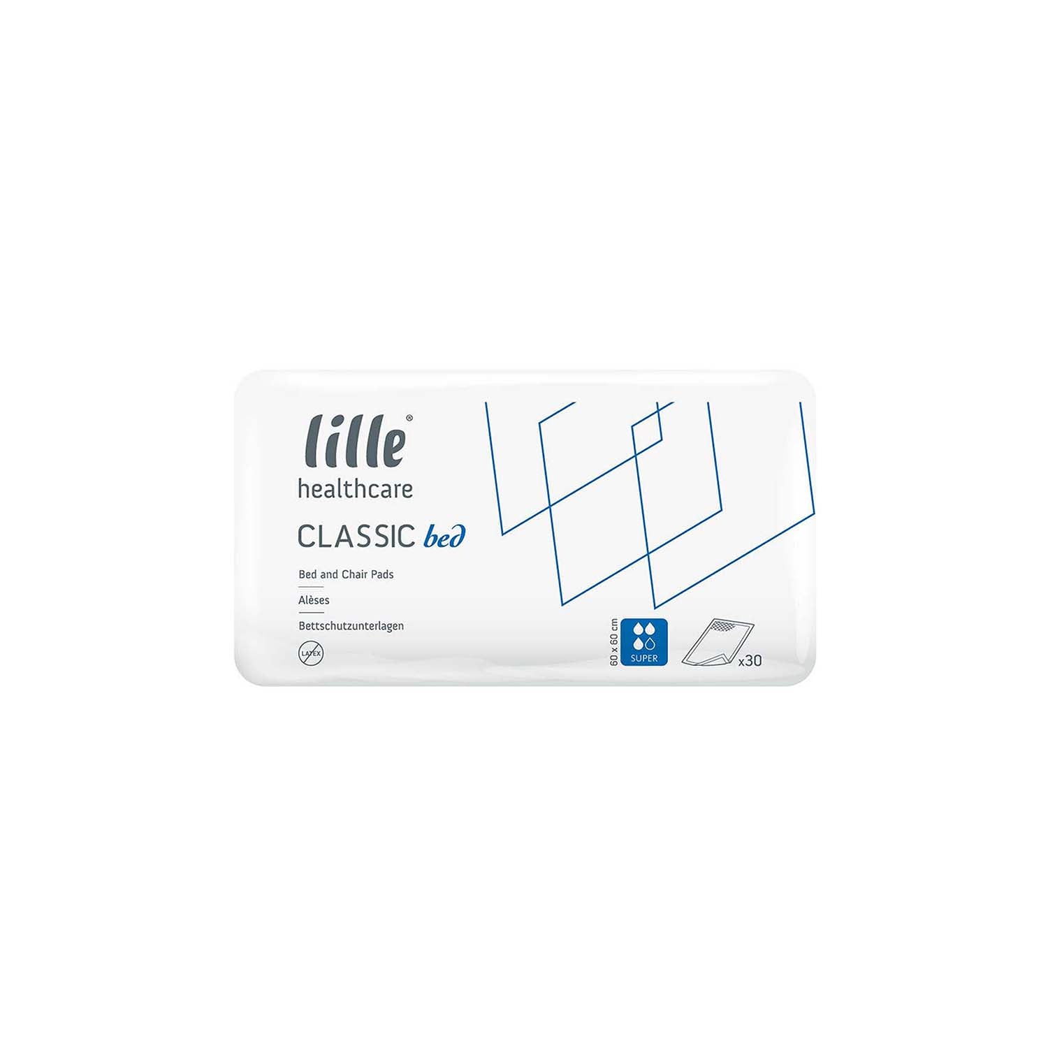 Lille Disposable Bed Pads Super | 60 x 60cm | Pack of 30 (1)