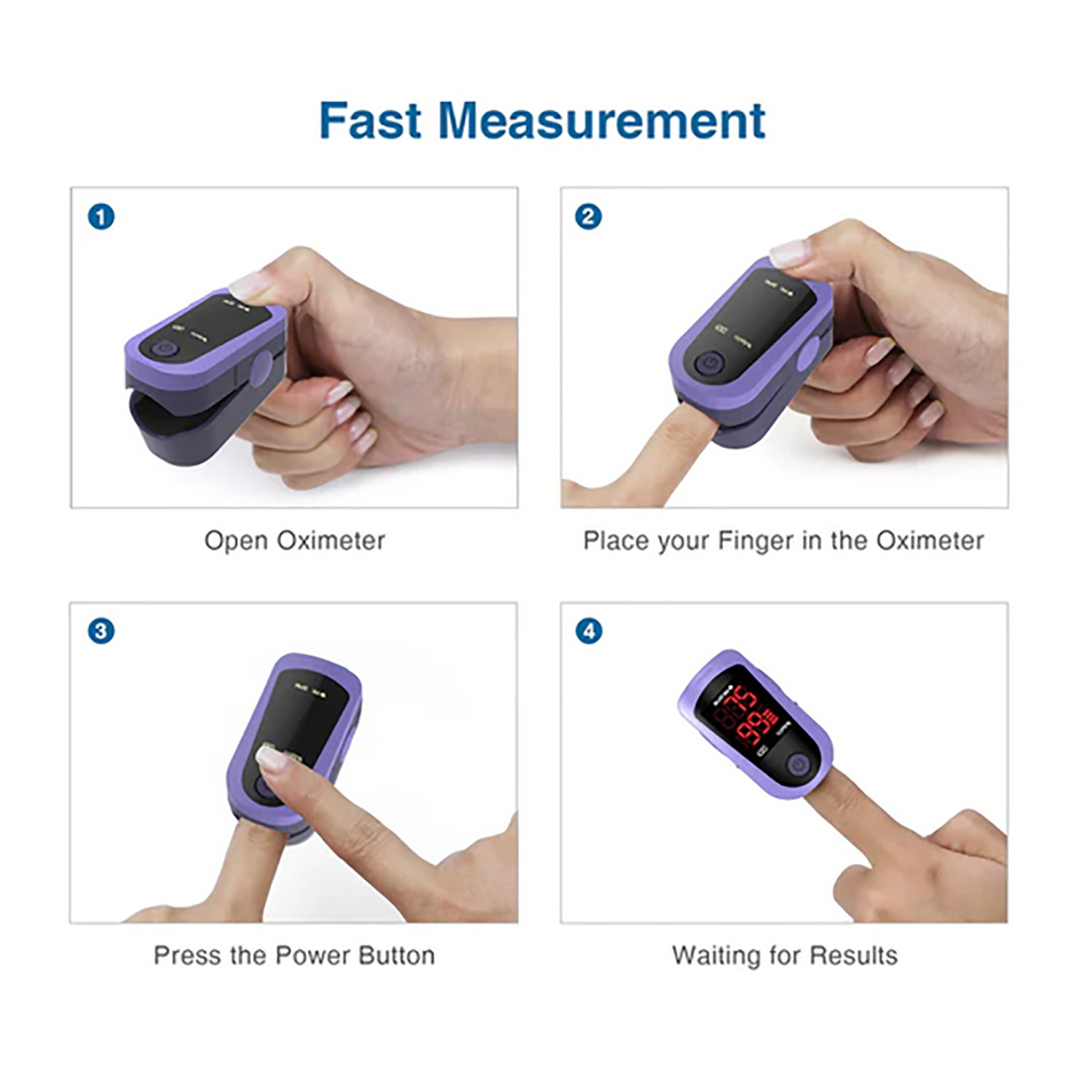 LED Digital Finger Pulse Oximeter Blood Oxygen Saturation SPO2 Heart Rate Monitor Tonometer (3)