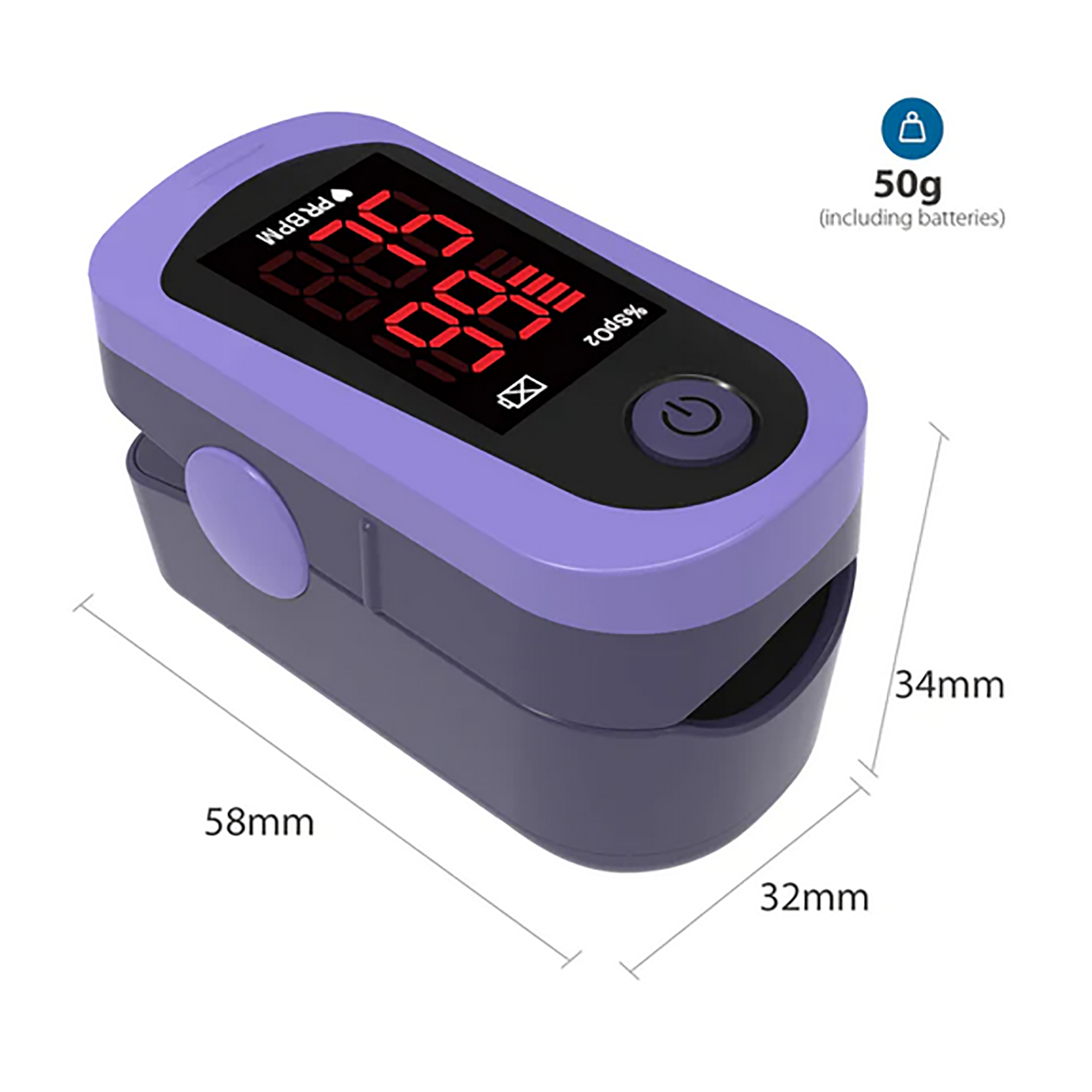 LED Digital Finger Pulse Oximeter Blood Oxygen Saturation SPO2 Heart Rate Monitor Tonometer (6)