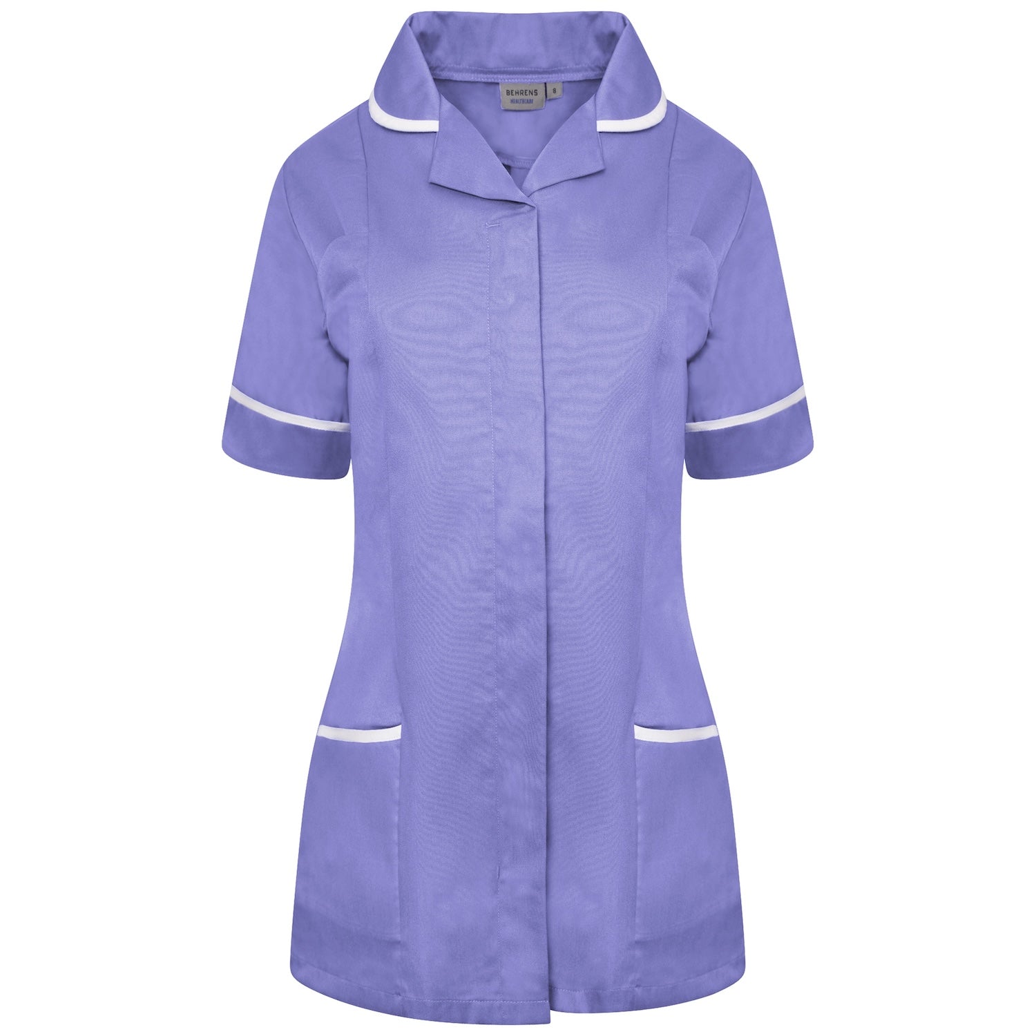 Ladies Healthcare Tunic | Round Collar | Metro Blue/White Trim
