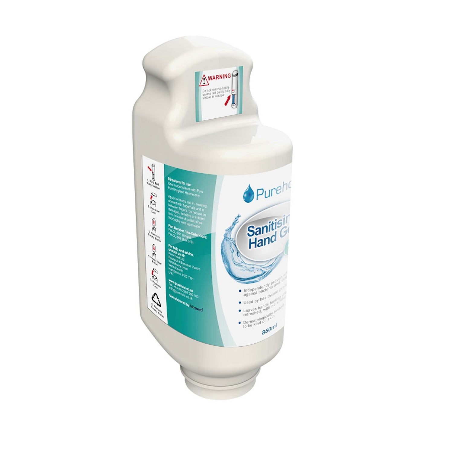 Hygiene HandleGel Disposable Bottles | 850ml | Pack of 9