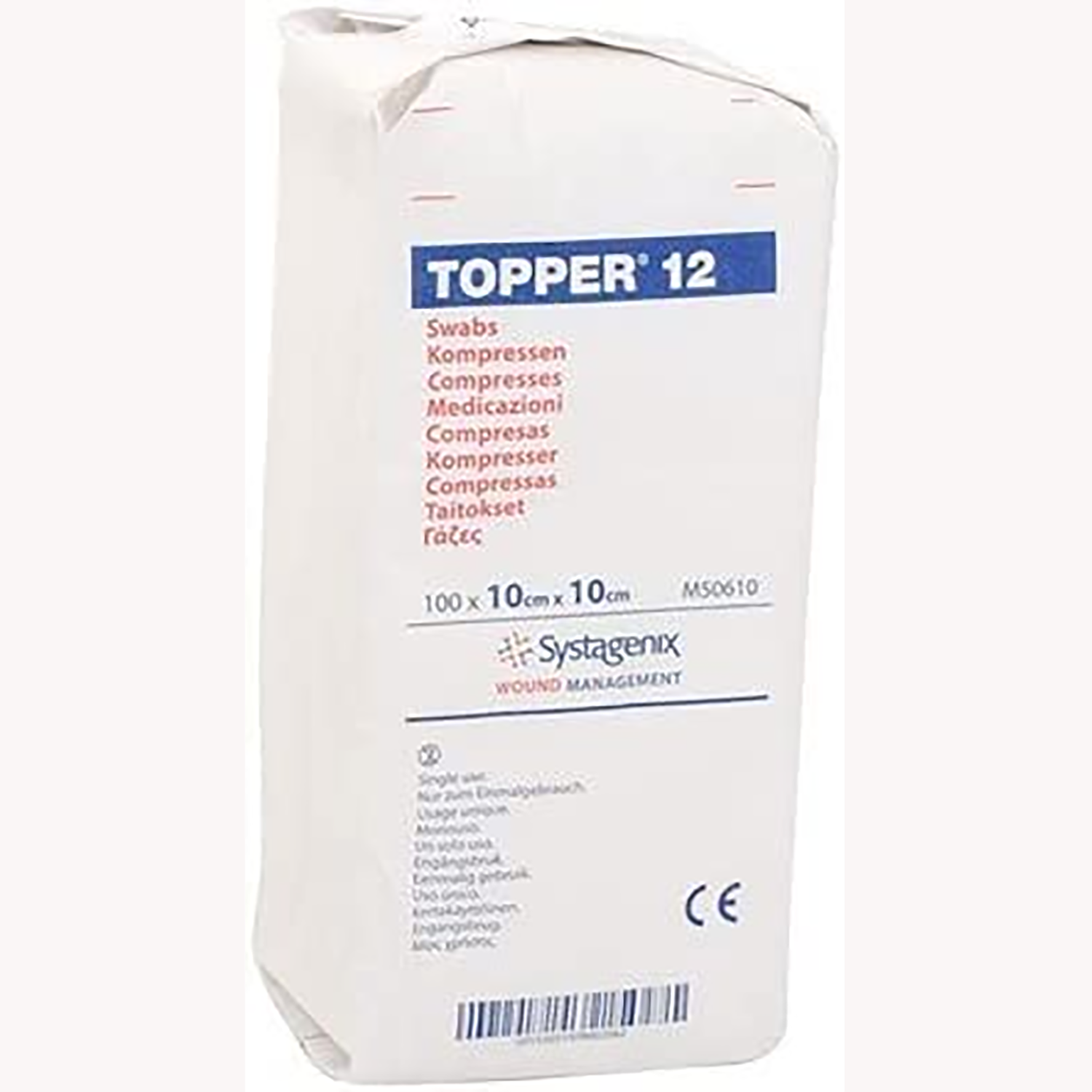 Topper 12 Swabs | Non Woven | 10 x 10cm (5's) | Sterile | Pack of 30