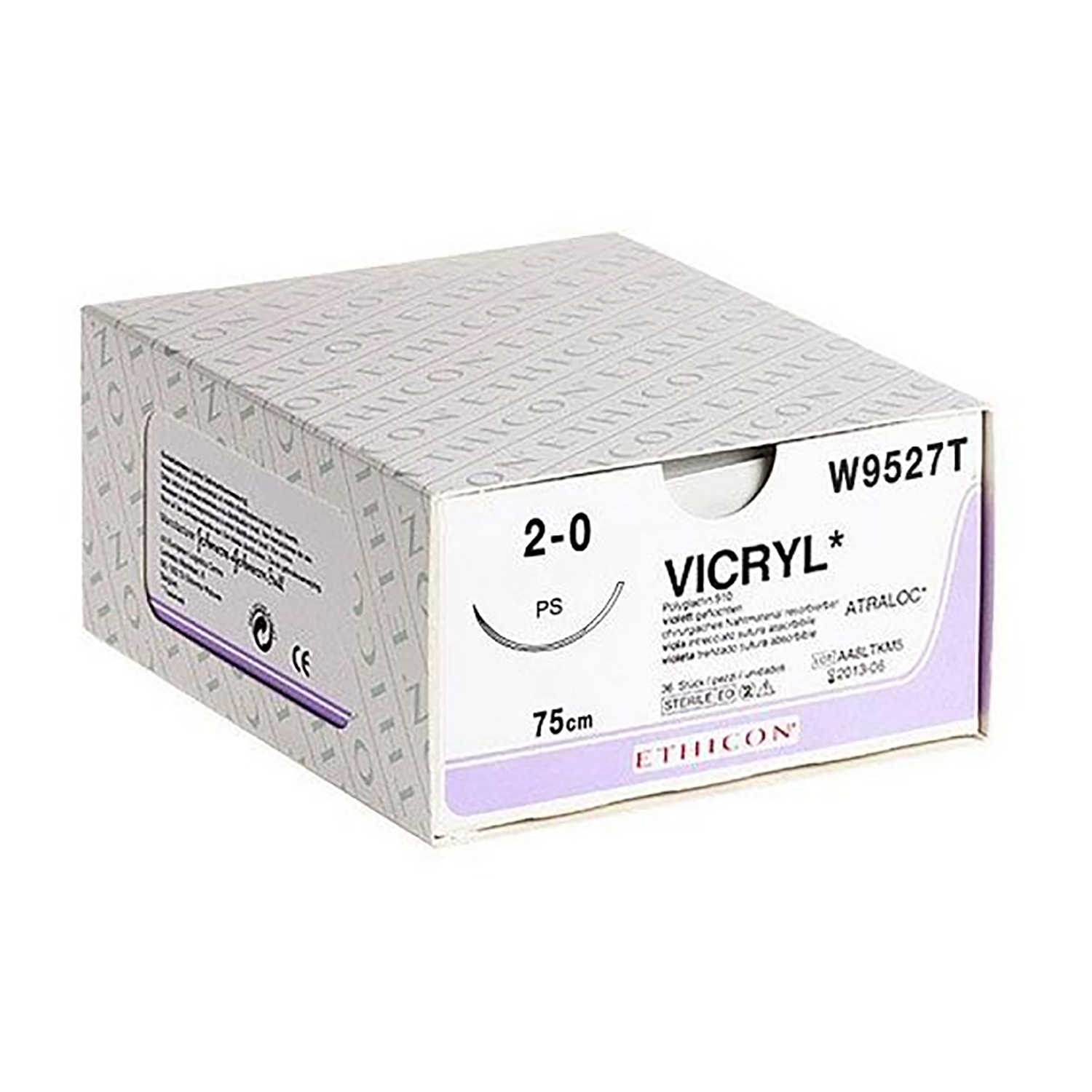 Ethicon Coated Vicryl Suture | Absorbable | Undyed | Suture Size: 2-0 | Length: 75cm | Needle: PS | Pack of 24 (1)