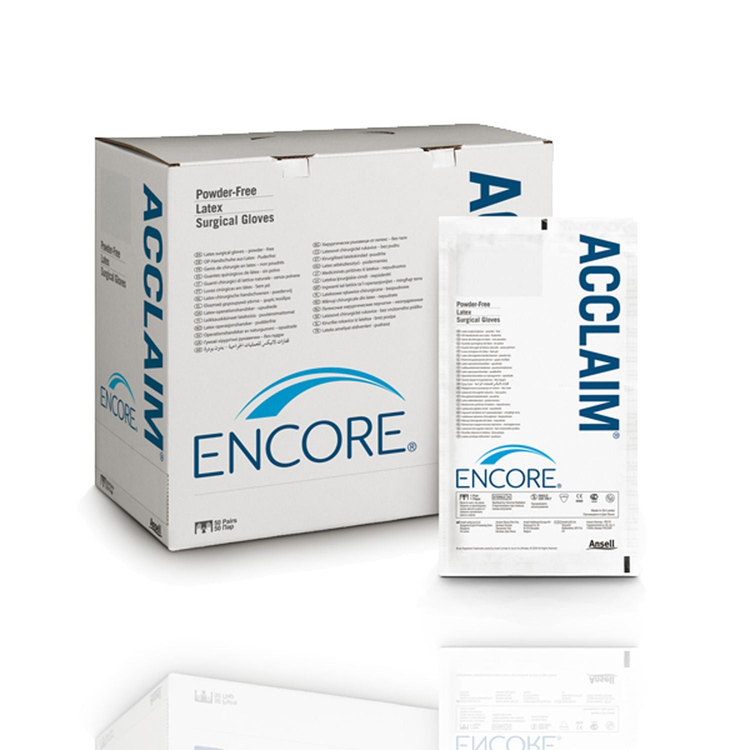 Encore Acclaim Latex, Powder Free | Size 7.5 | Pack of 50 Pairs | Short Expiry Date
