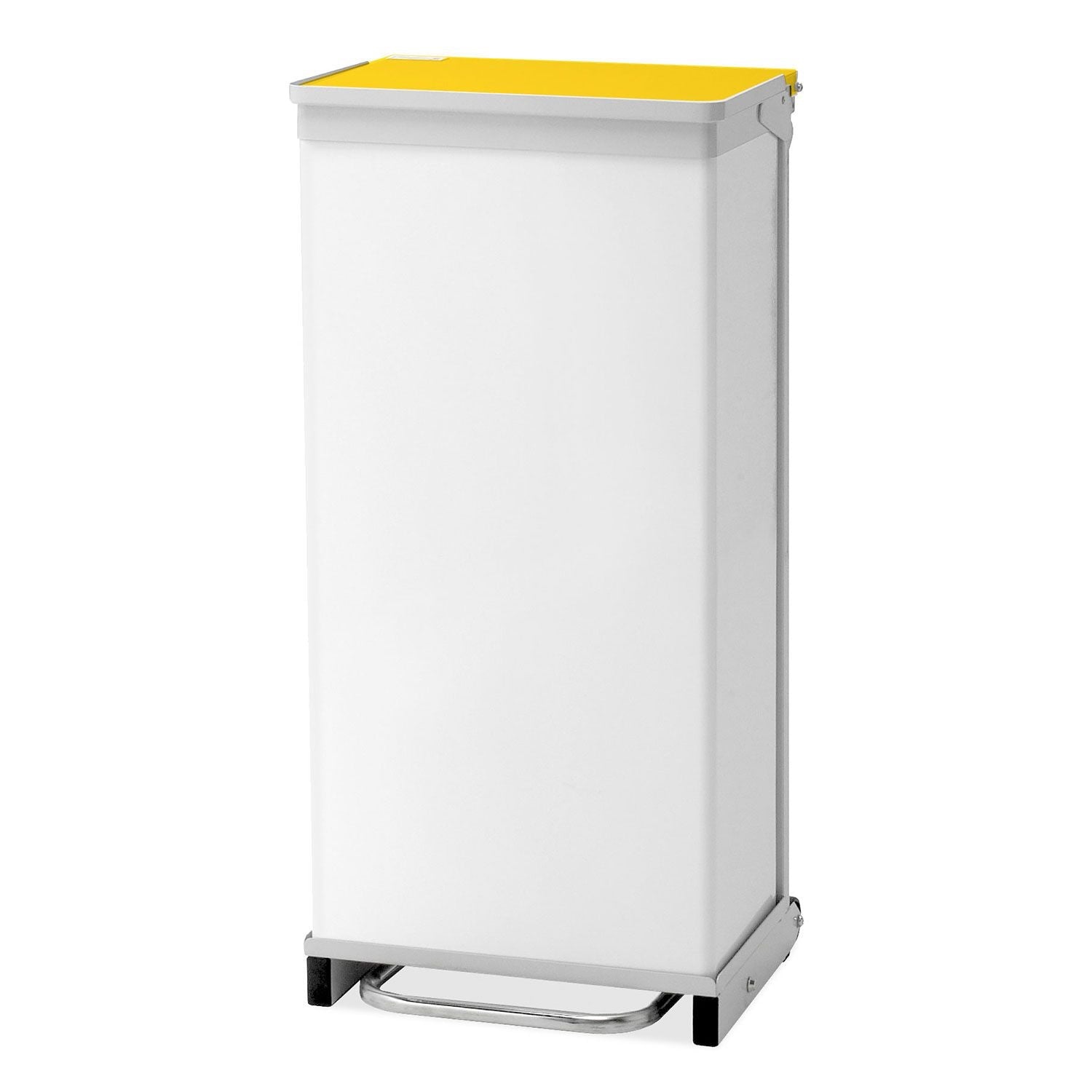 Bristol Maid 90L Hands Free Bin With a Yellow Lid