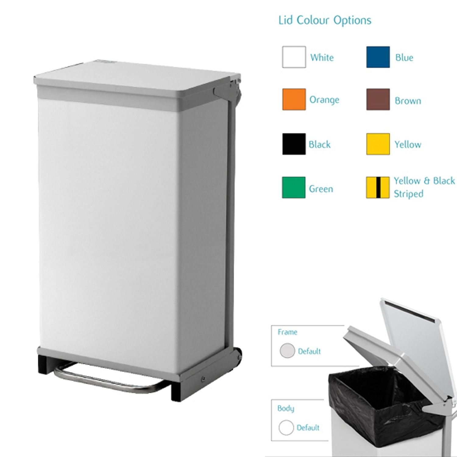 Bristol Maid Hands | Free & Silent Closing Bin | 90L