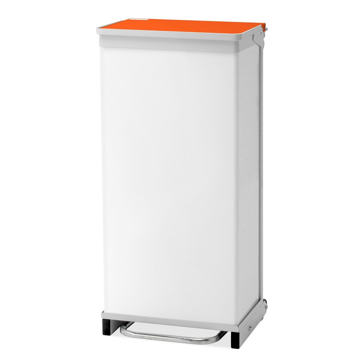 Bristol Maid 90L Hands Free & Silent Closing Bin | Orange Lid