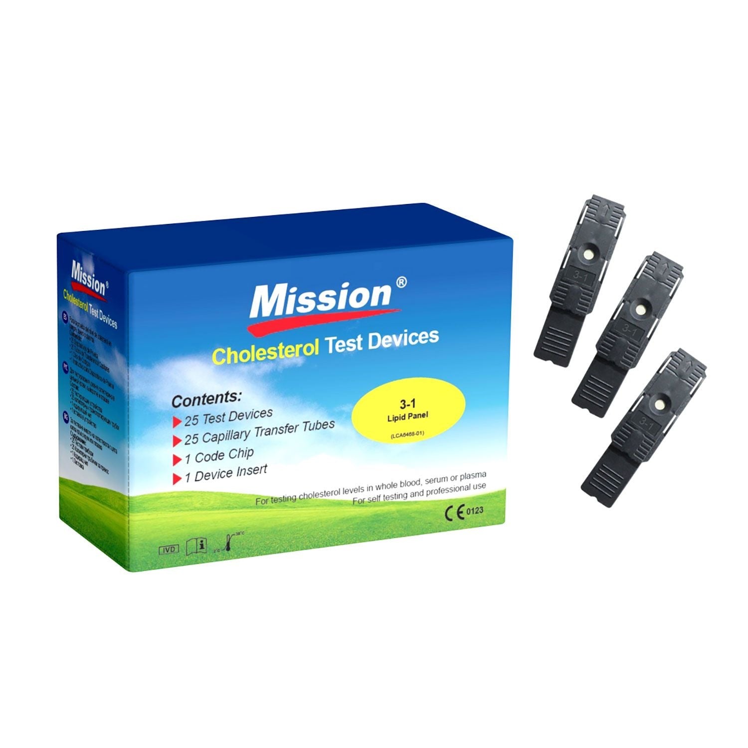 Suresign Mission Cholesterol 3-1 Lipid Panel Test Devices | Pack of 25
