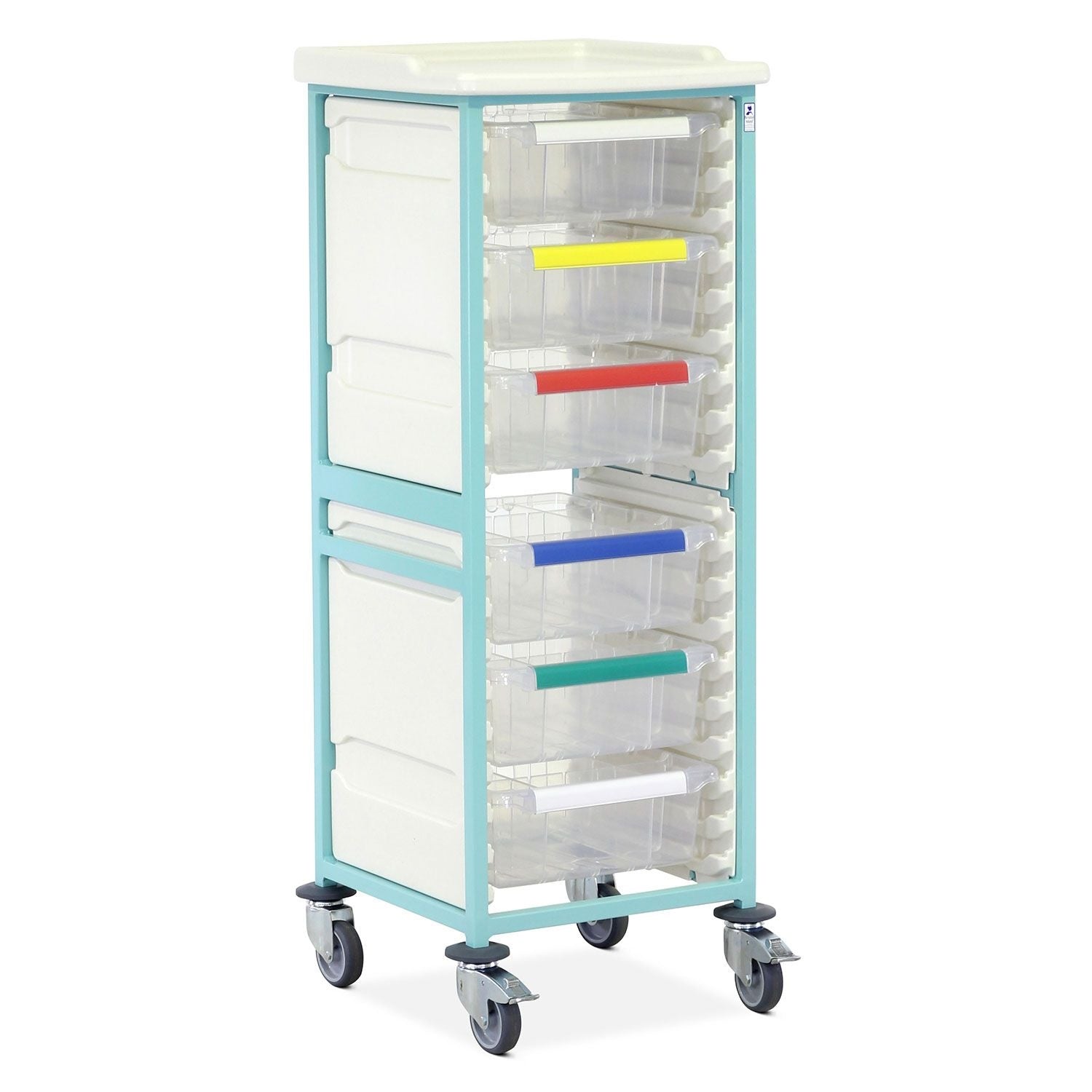 Caretray Trolley | High-Single Column | 6 Large Trays