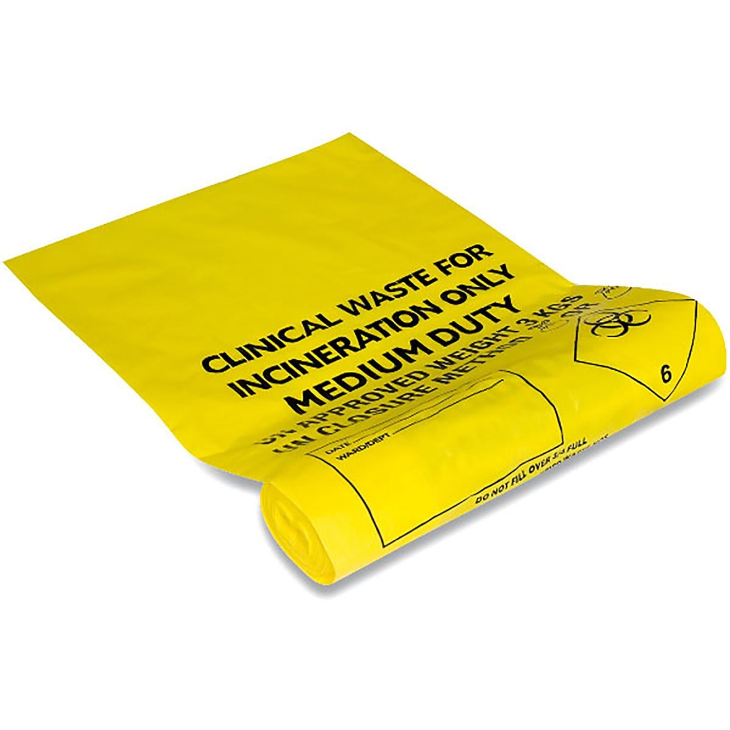 Clinical Waste Sacks | Yellow | Pack of 25