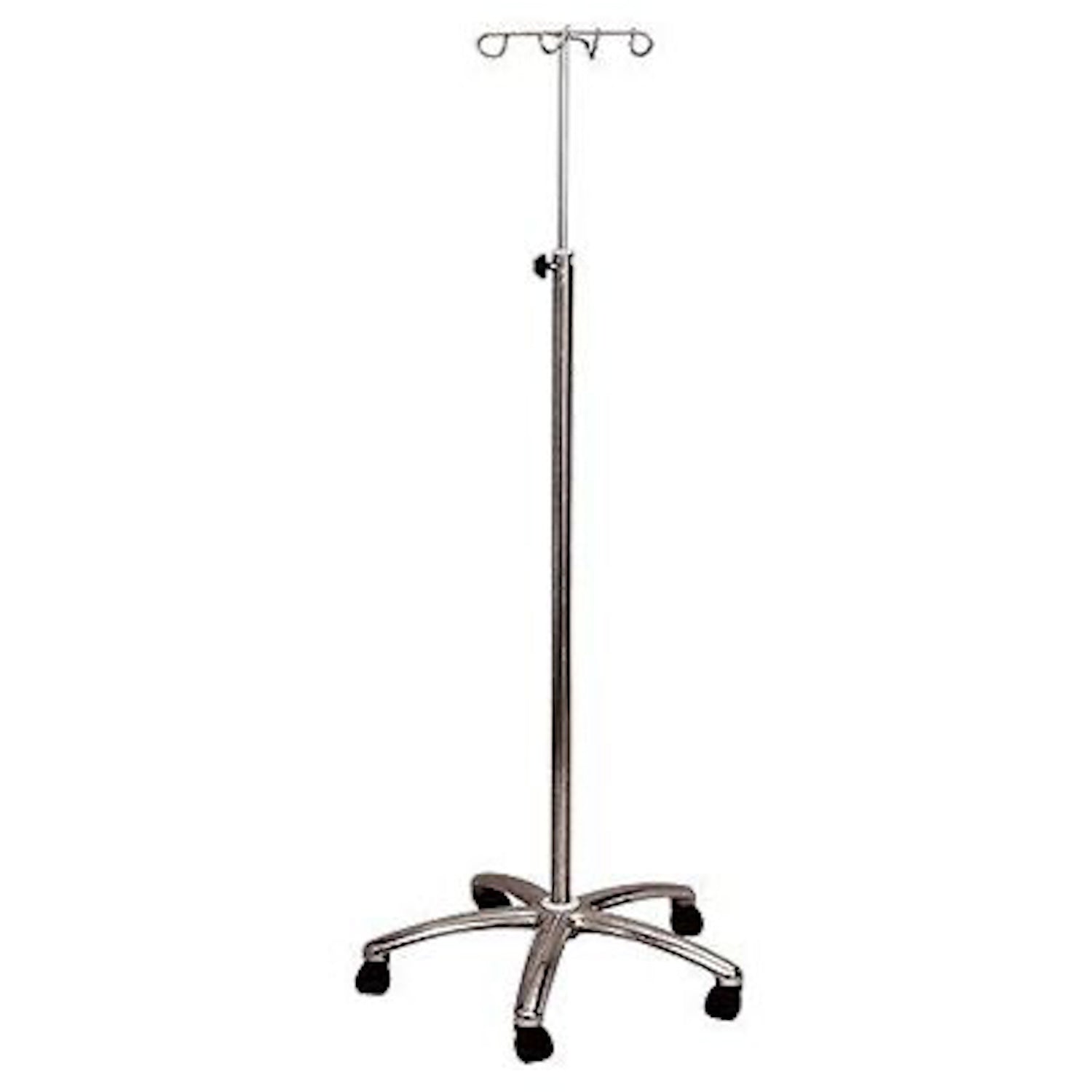 Stainless Steel Infusion Stand | Adjustable Height | 4 Hook