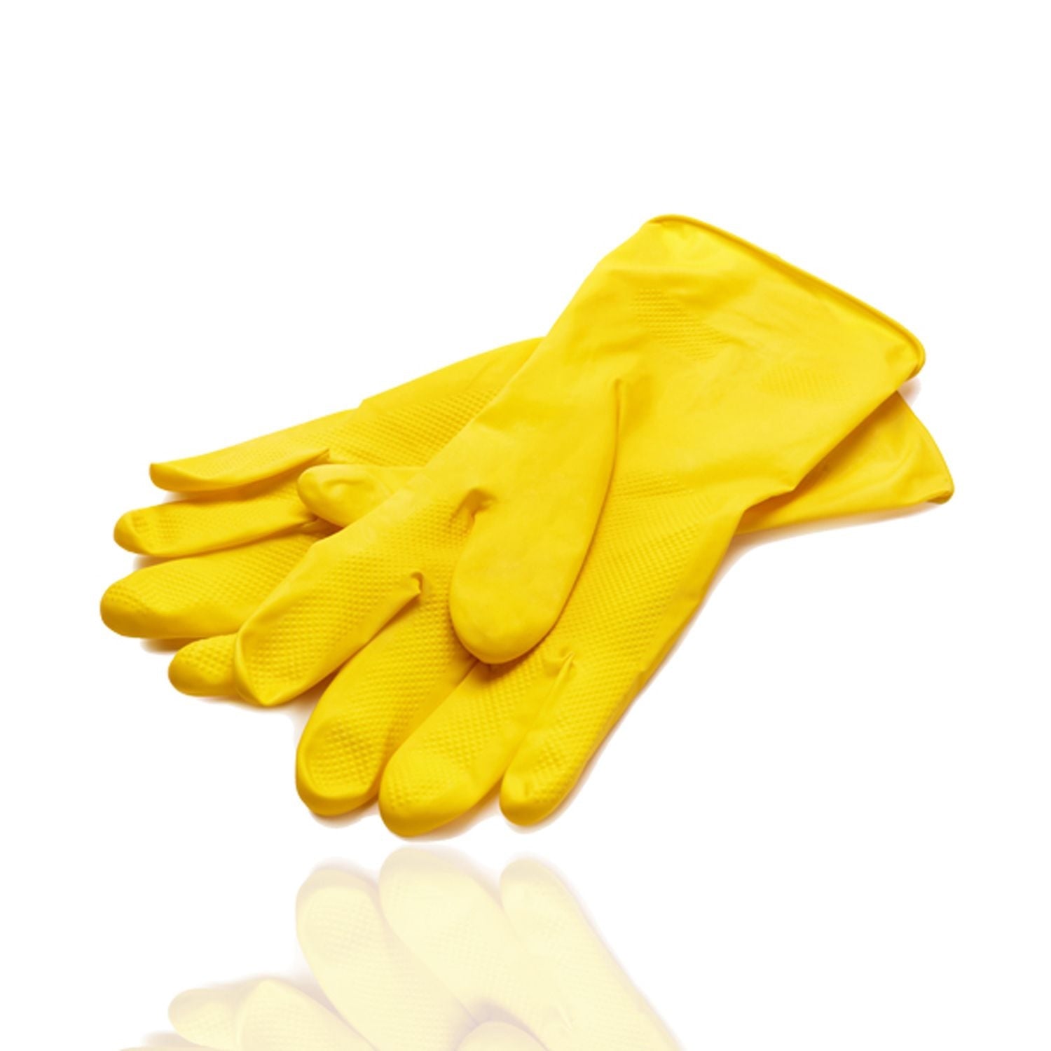 Disposable Yellow Gloves | Pack of 12 & Disposable Yellow Gloves | Large | Pack of 12