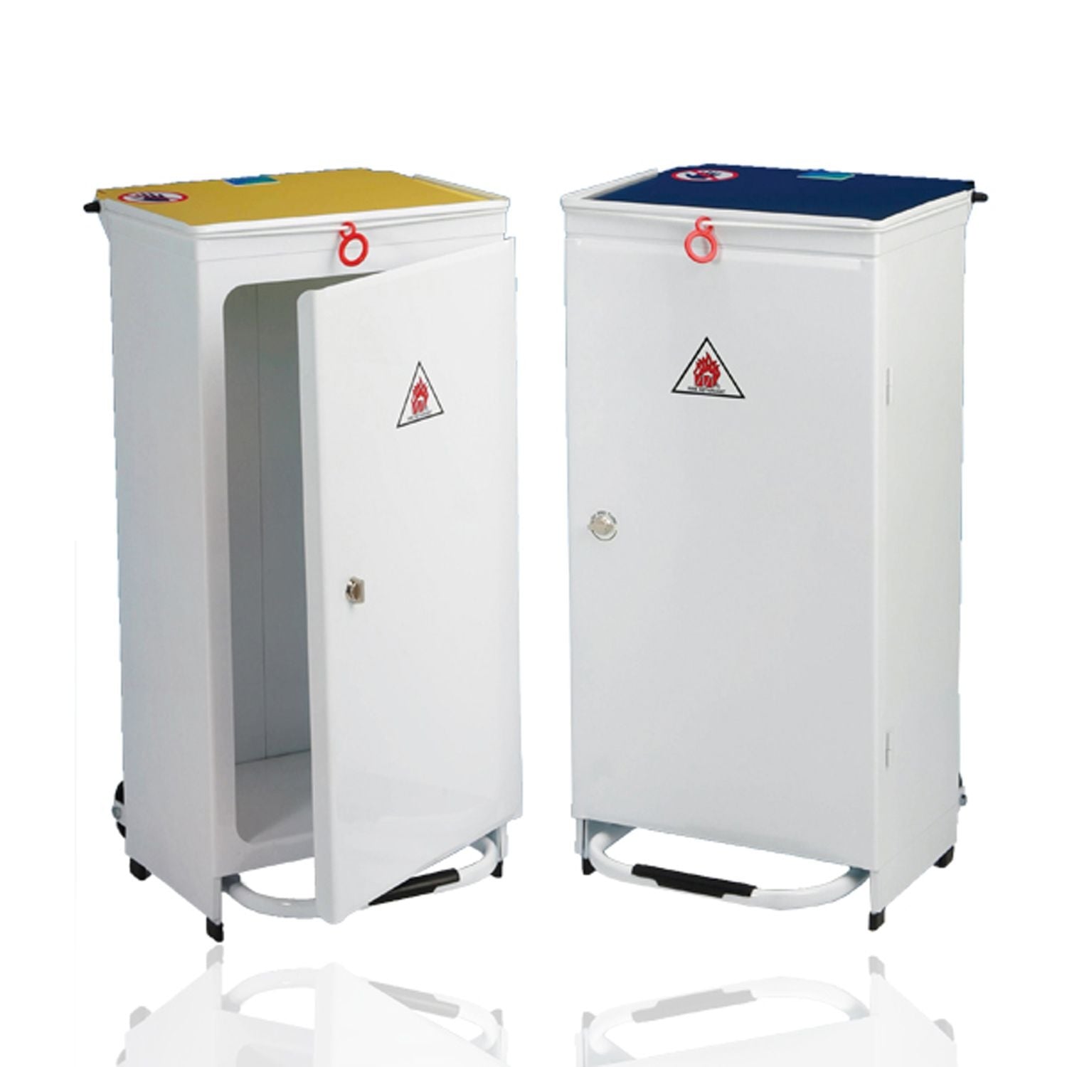 Fire Retardant Bins with Wheels | Front Opening | 70L